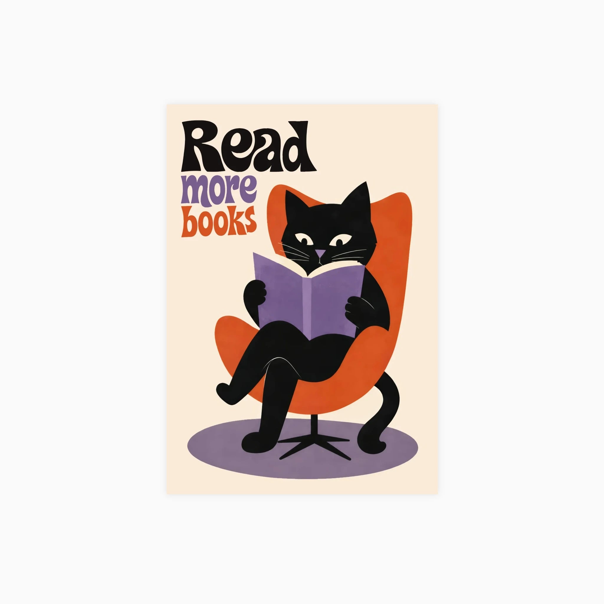 Cat Reading No.1 Poster