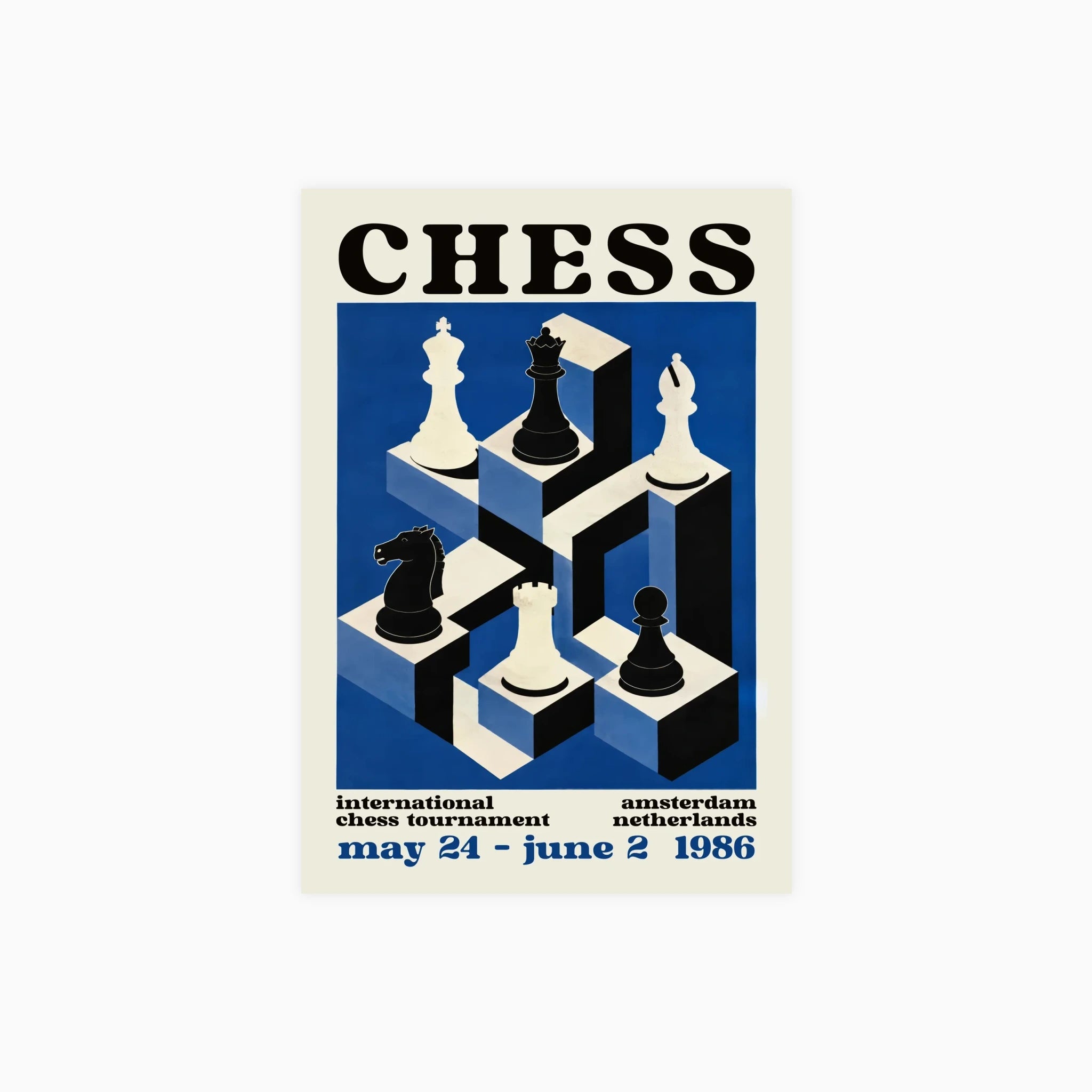 Vintage Chess Tournament Poster