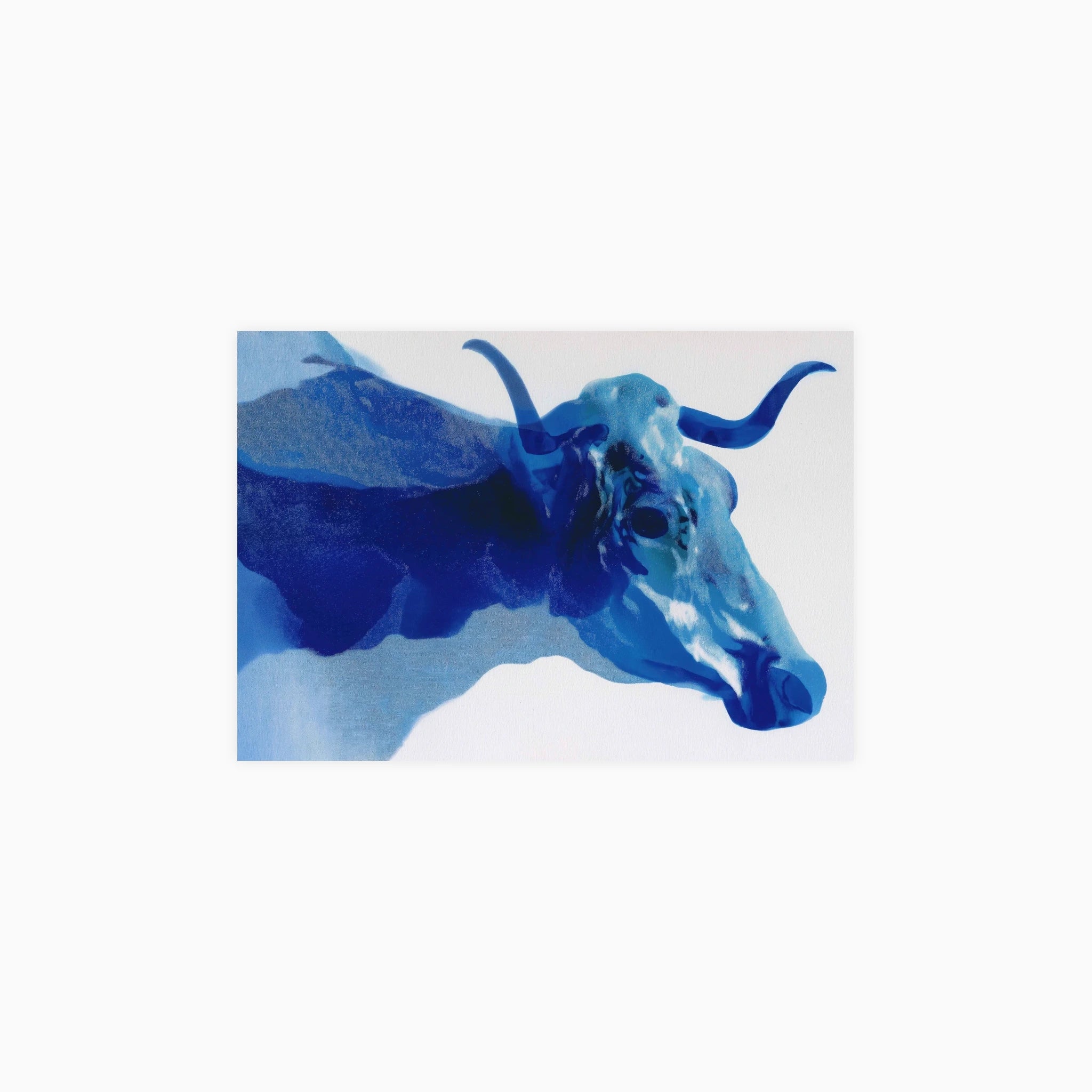 Abstract Cow Head and Horns Poster