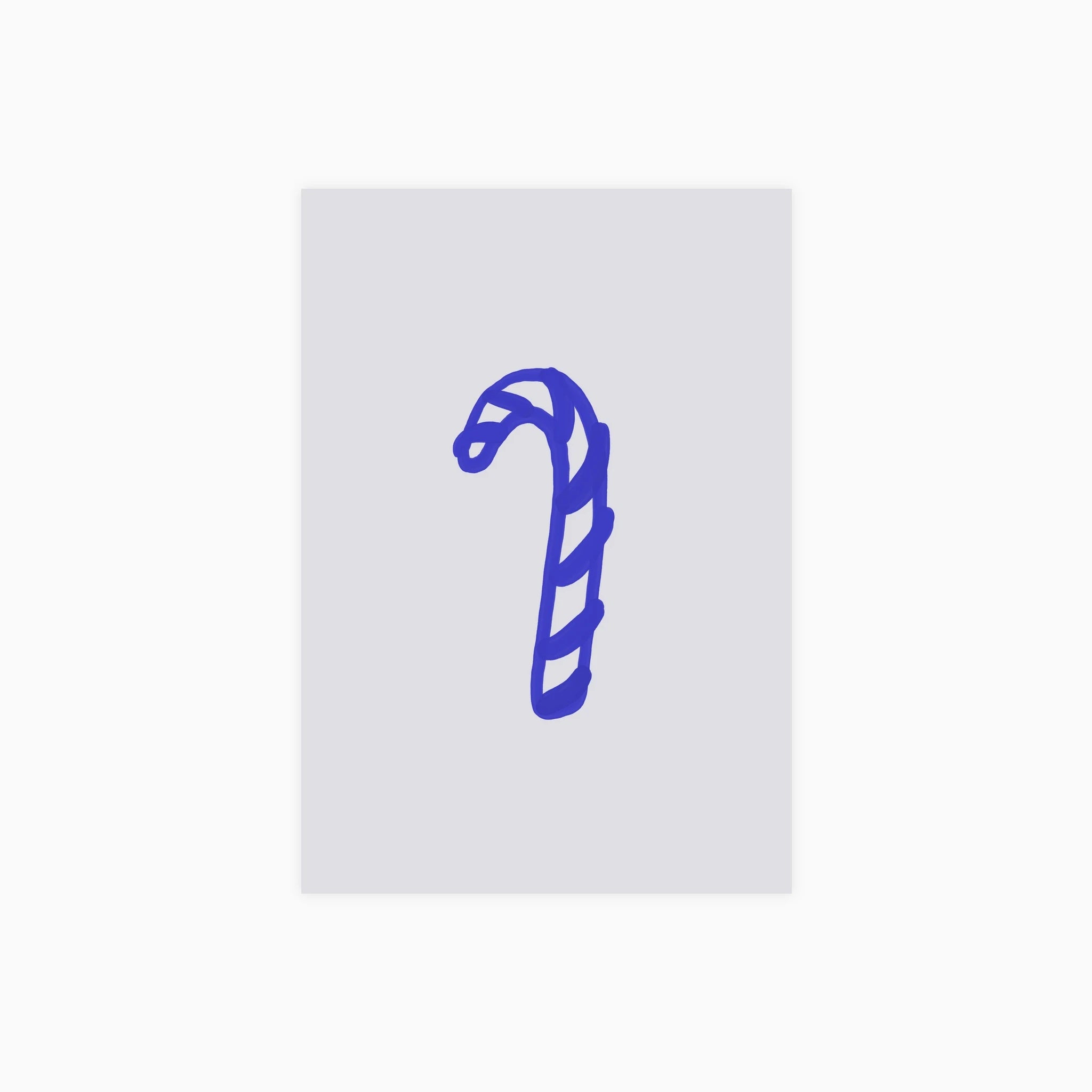 Candy Cane Blue Poster