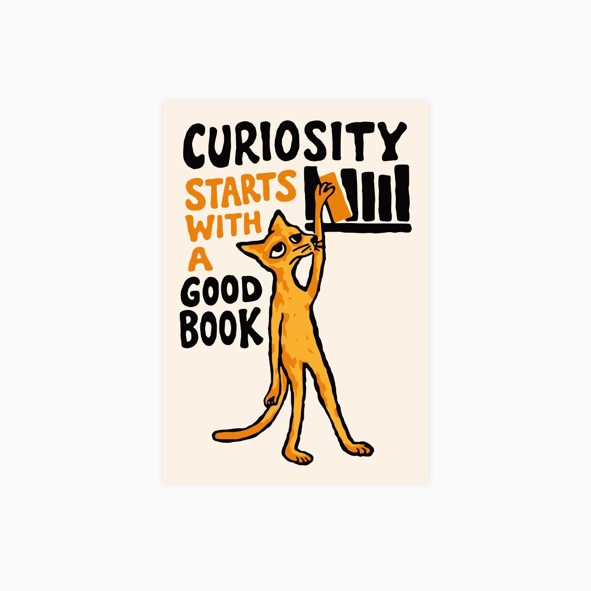 Curious Cat Reader Poster
