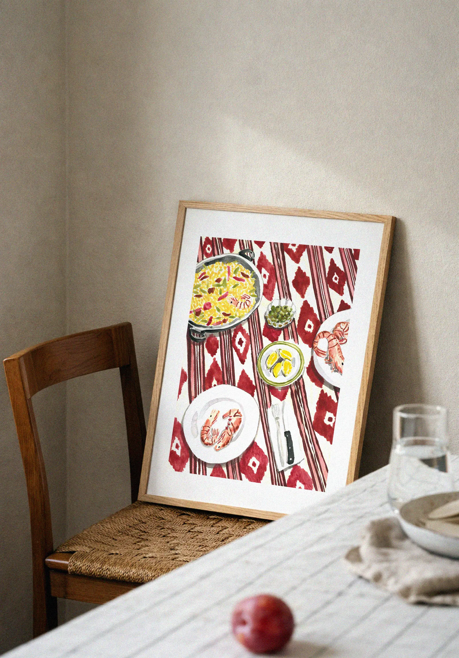 Mediterranean Paella Table Poster
