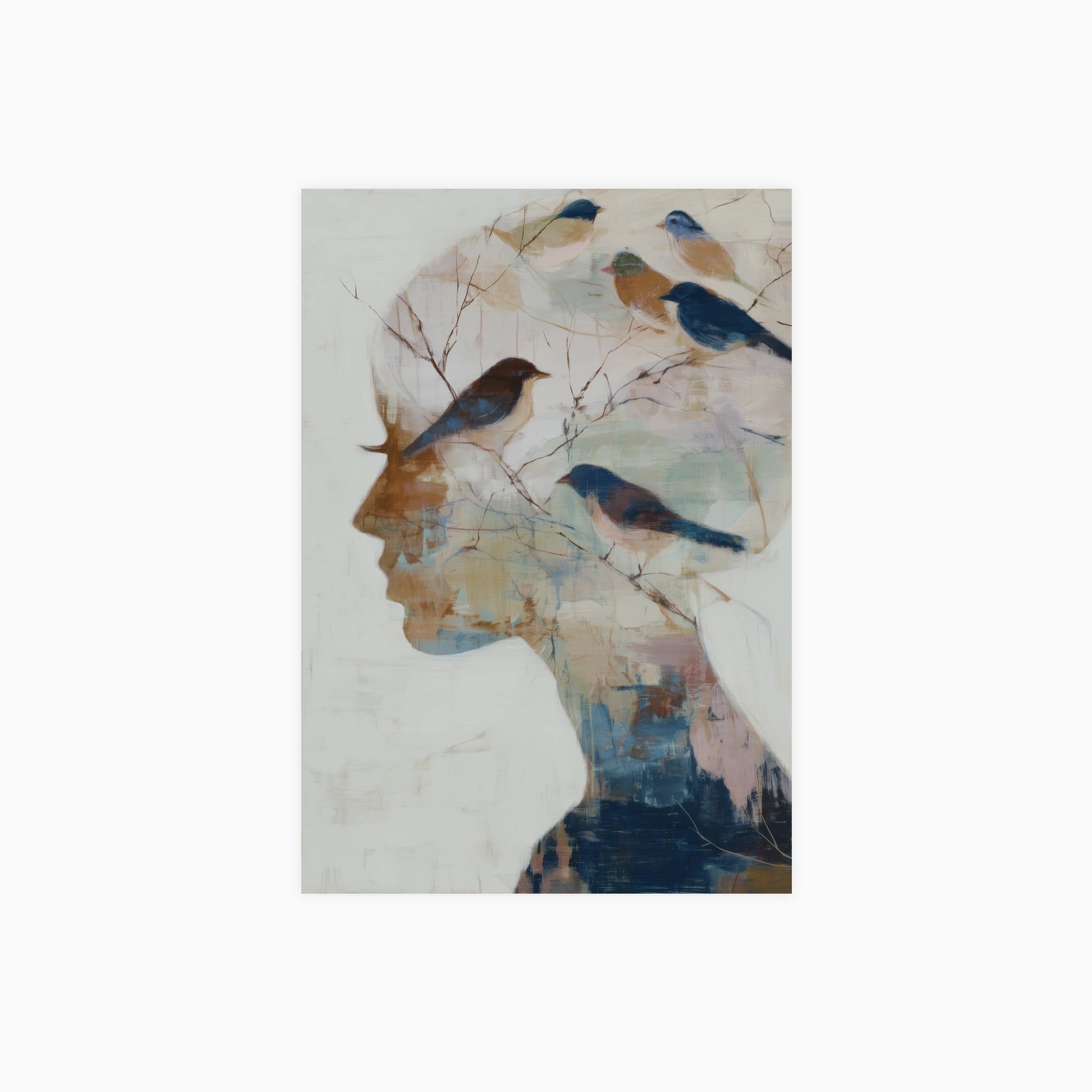 Birds and Branches Portrait Poster