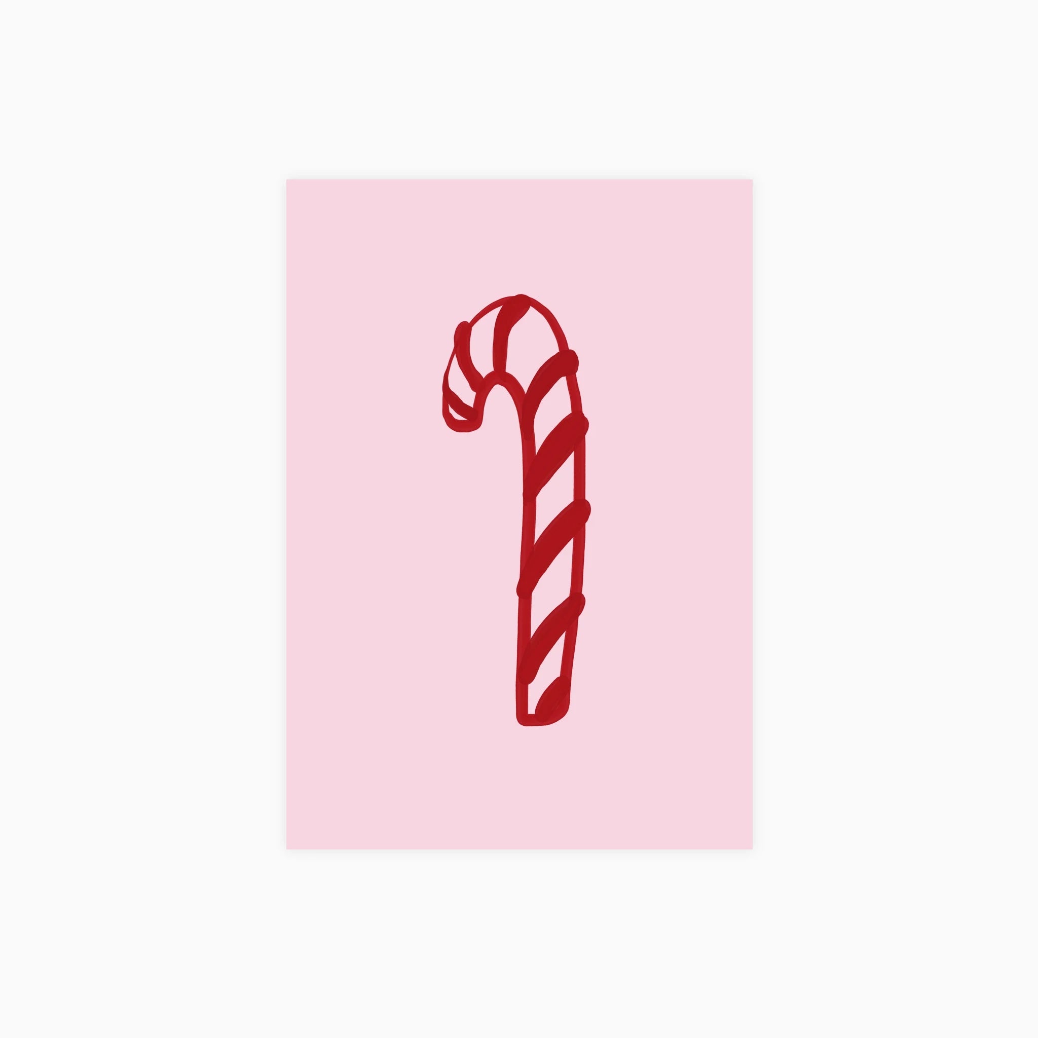 Candy Cane Red Poster