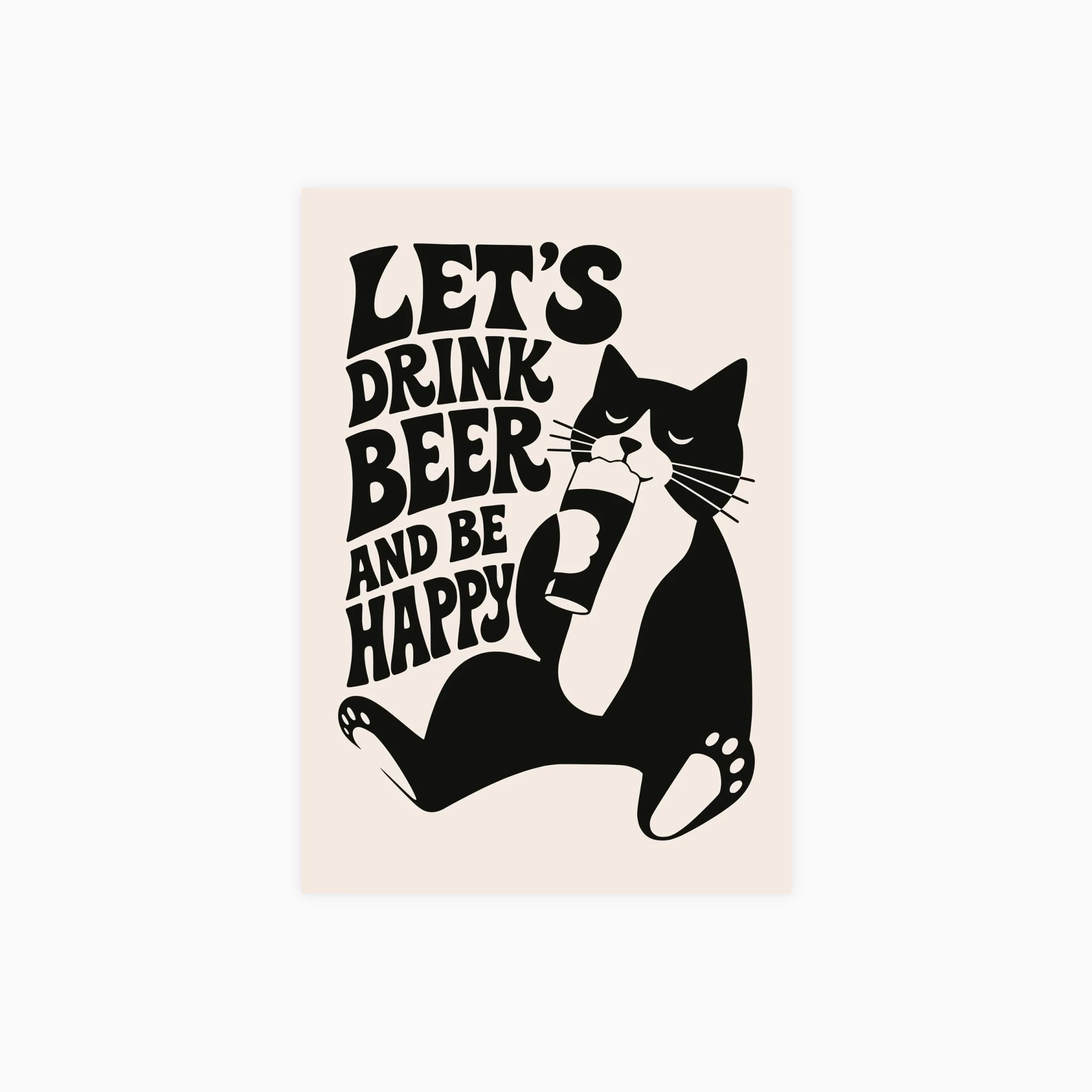 Funny Cat Beer Poster