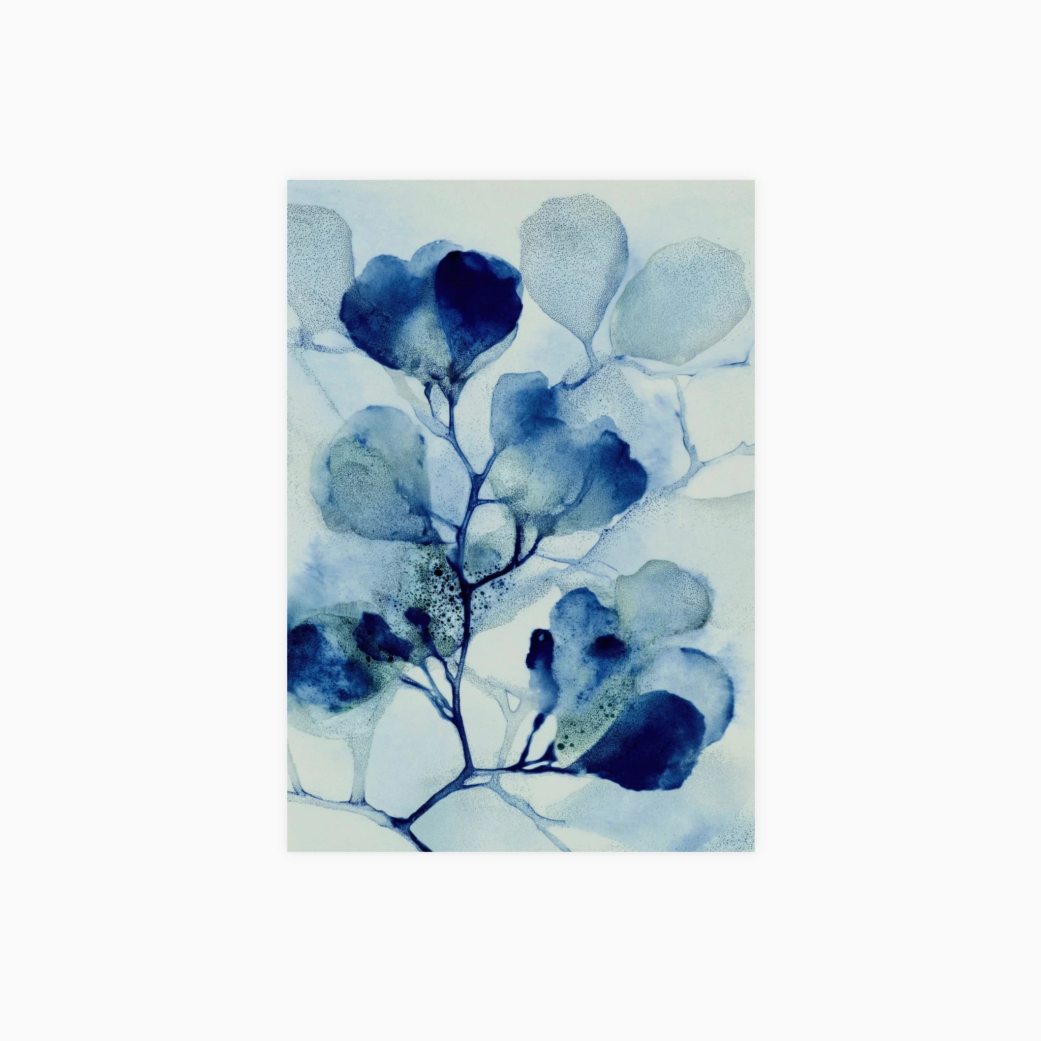 Cyanotype Cherry Branch Poster