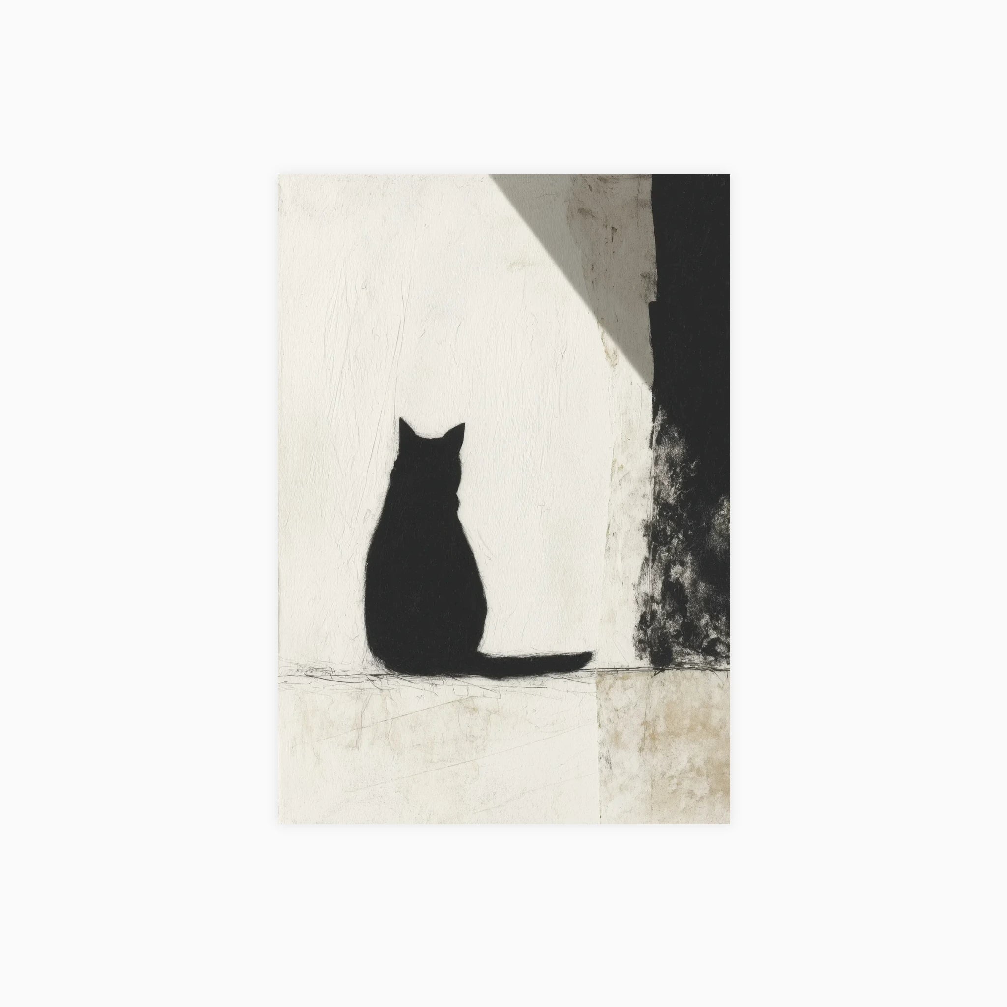 Window Sill Cat Poster