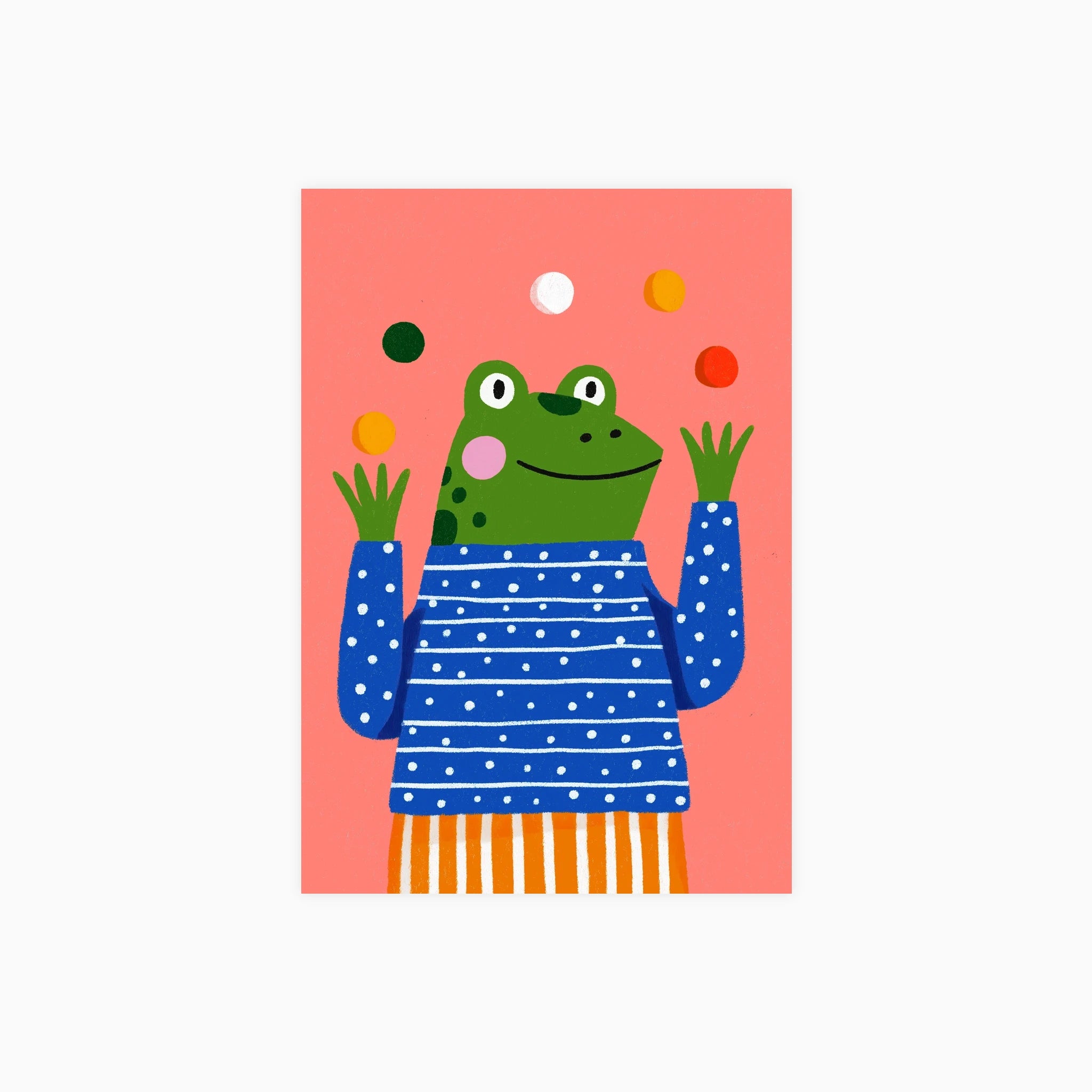 Joggling Frog Poster
