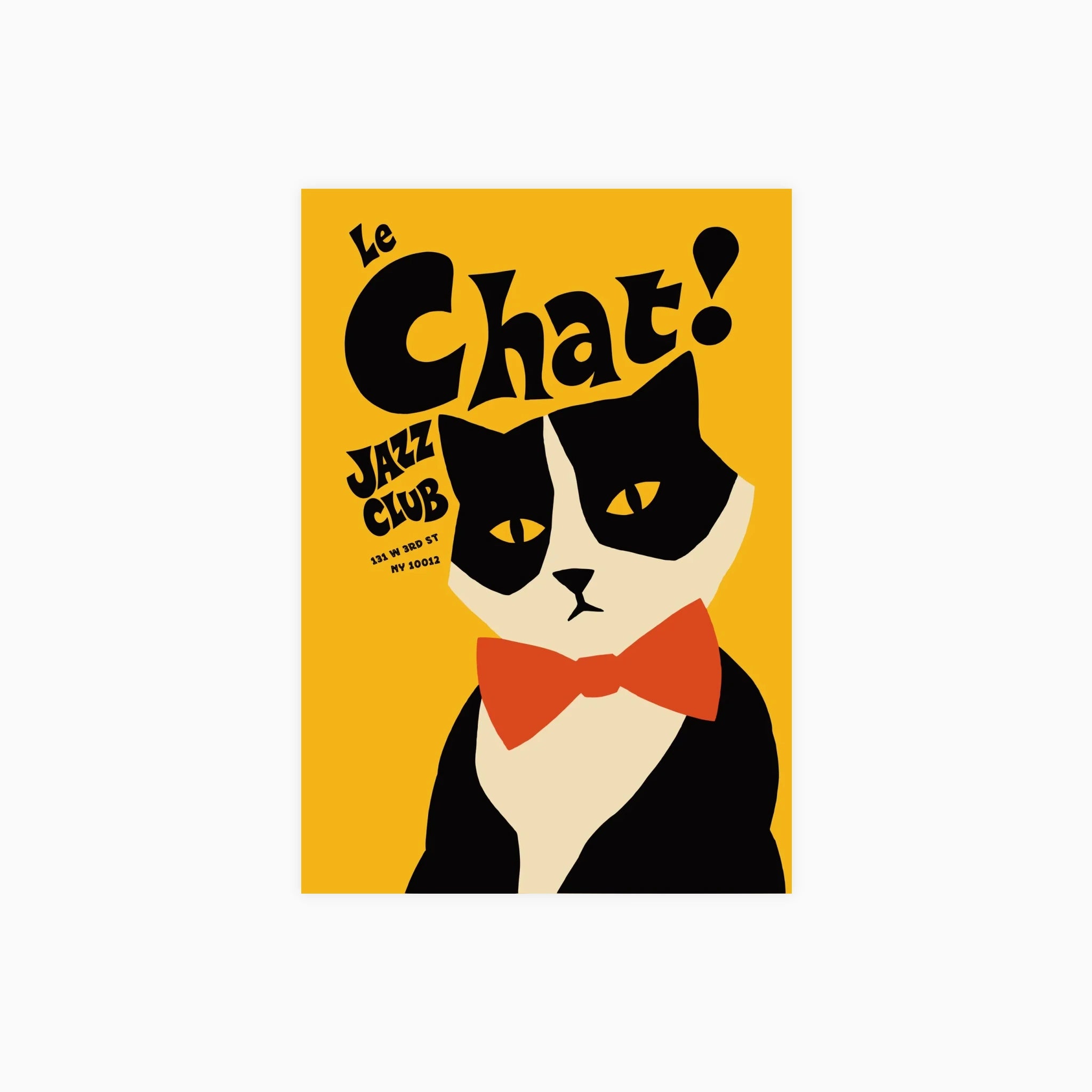 Jazz Club Cat Poster