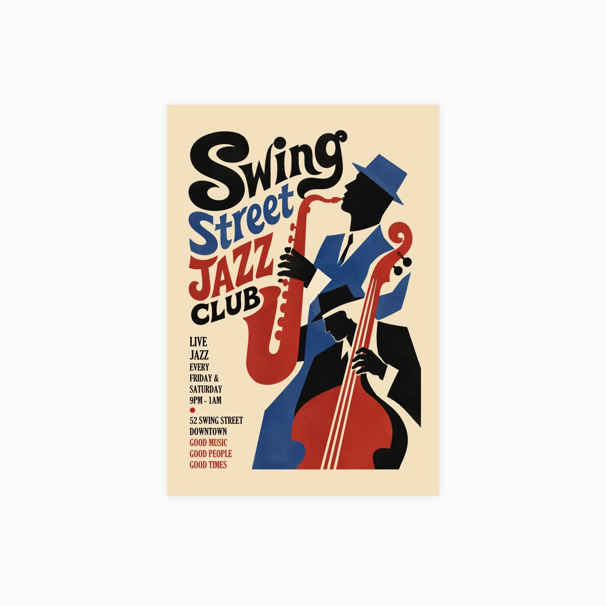 Swing Street Jazz Club Poster
