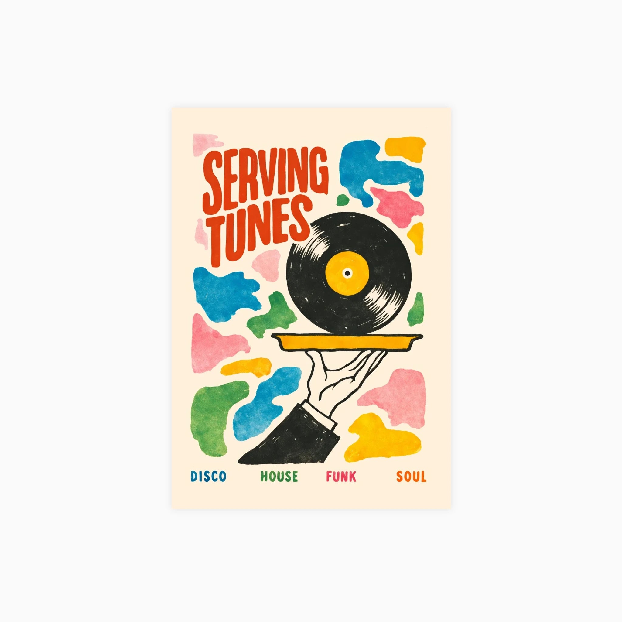 Serving Tunes Vinyl Poster