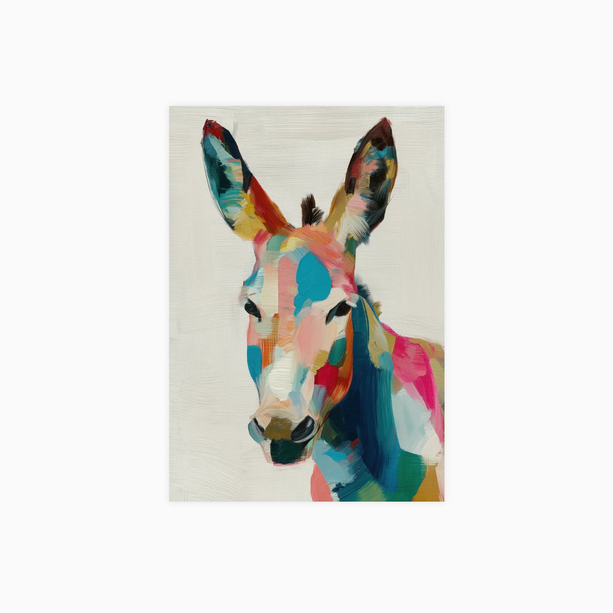 Donkey in Brushstrokes Poster