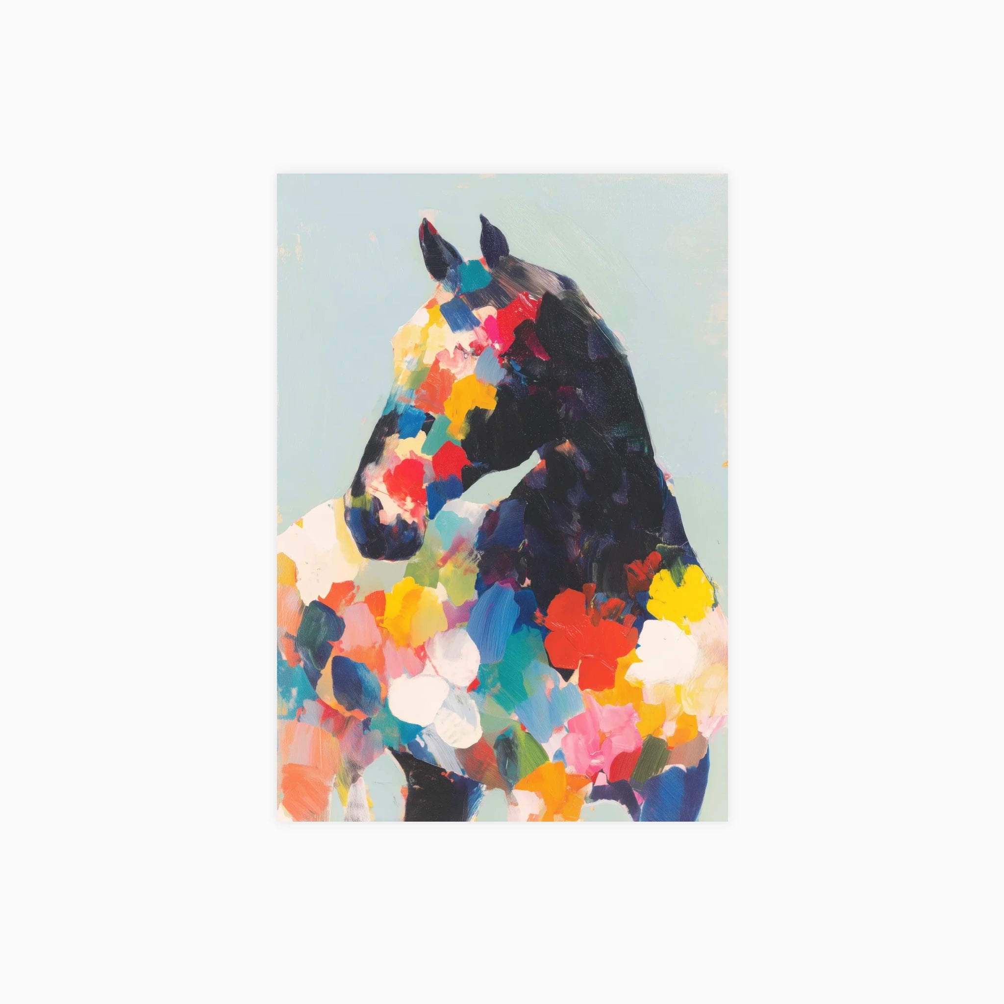 Colorful Horse Portrait Poster