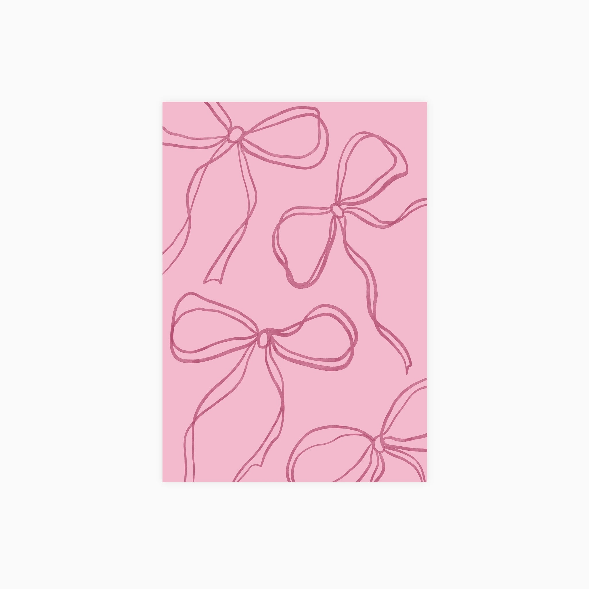 Christmas Bows Pink Poster