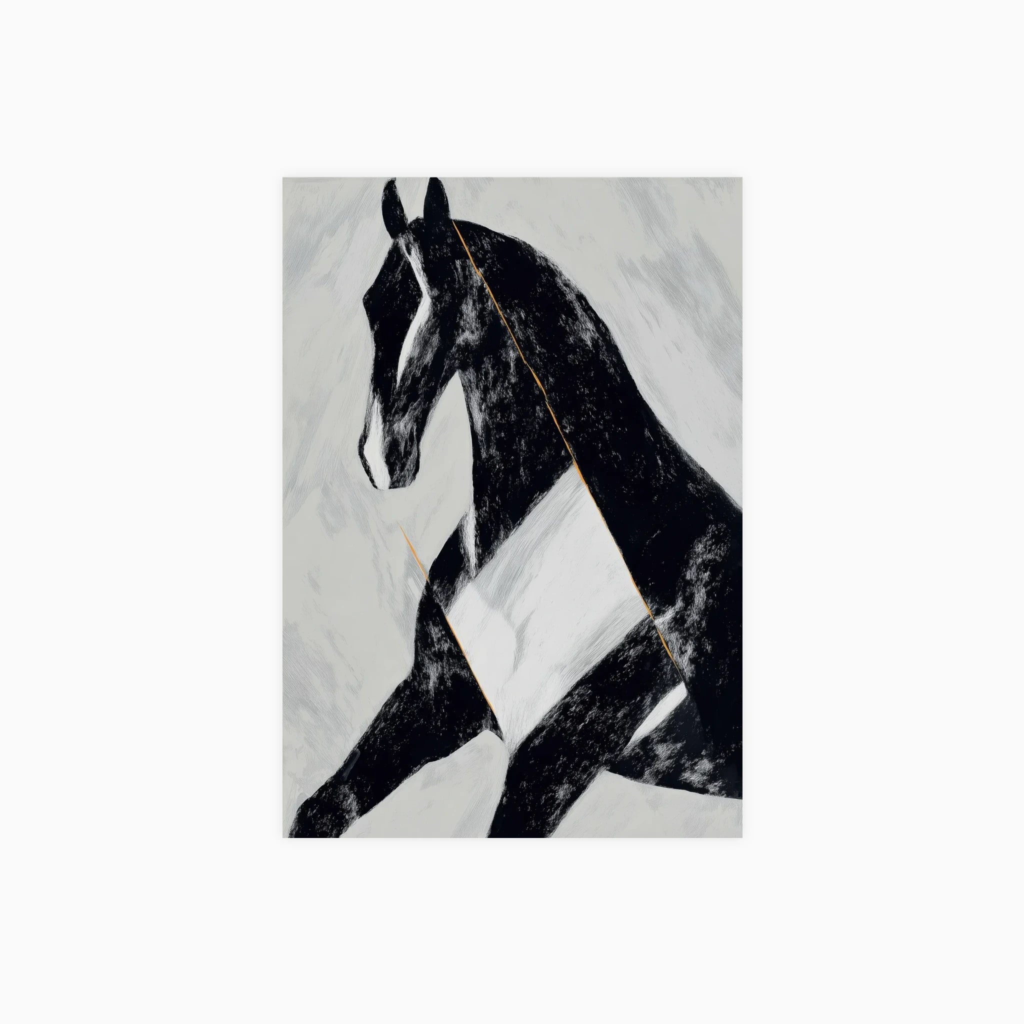 Geometric Horse in Motion Poster