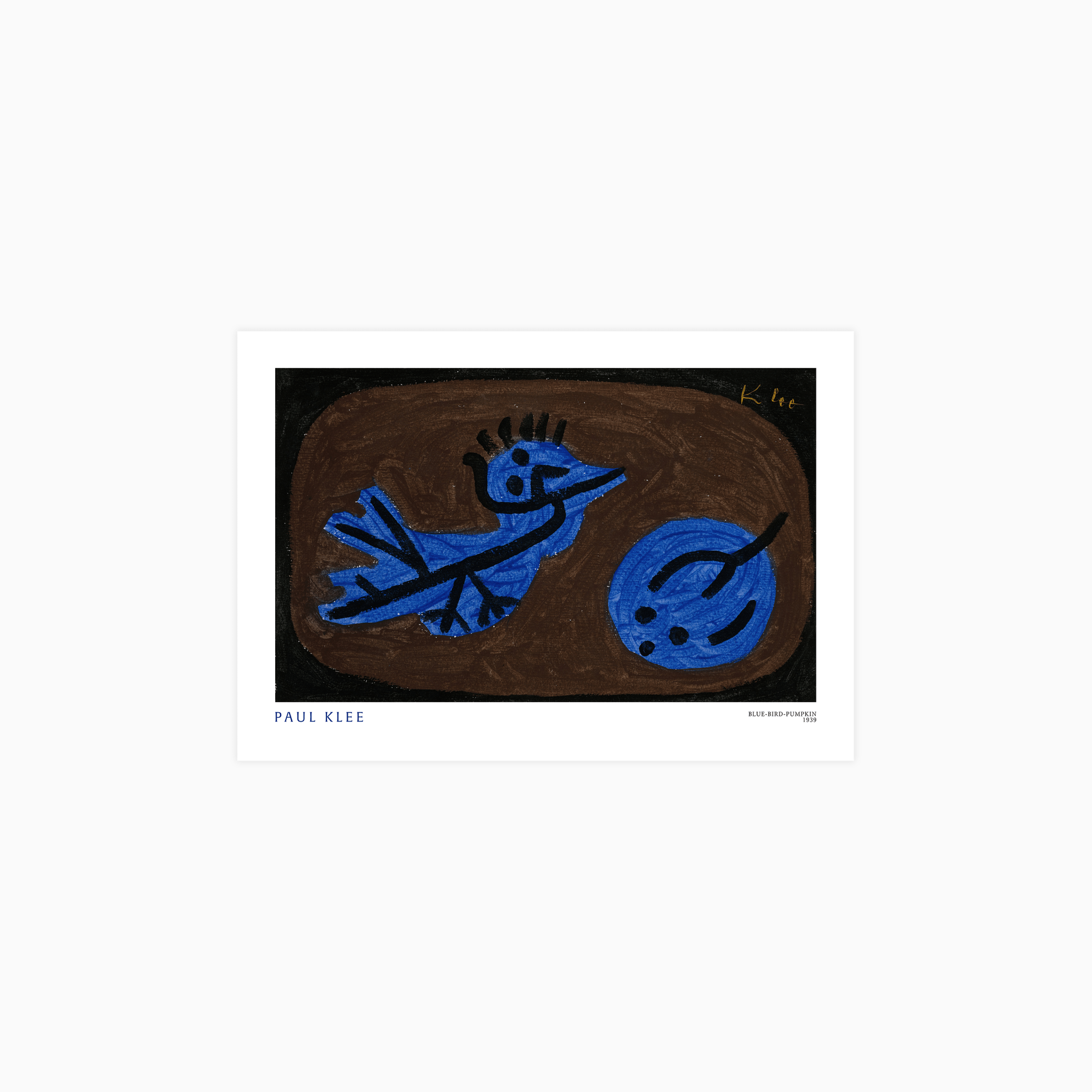 Blue-Bird-Pumpkin Poster