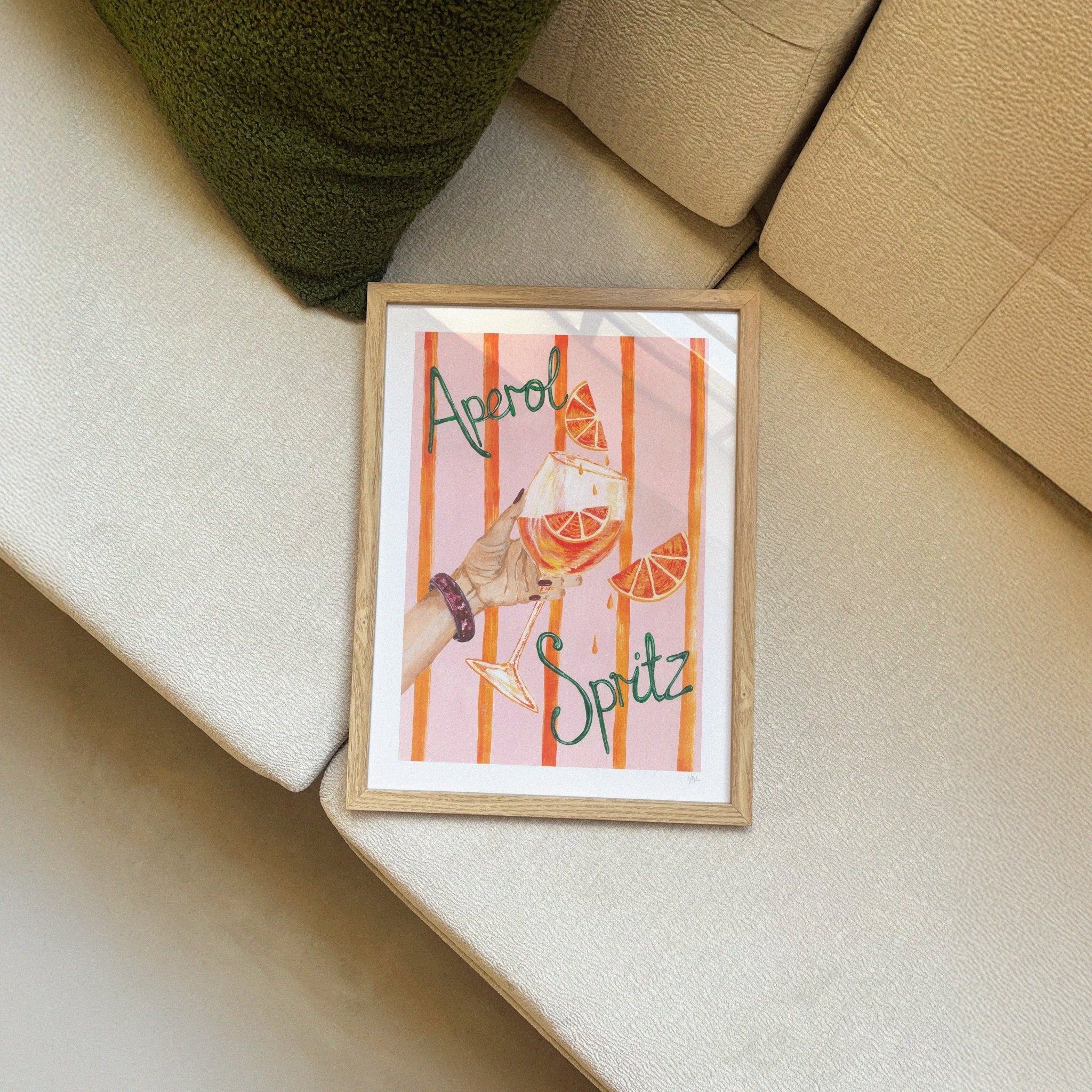 Aperol Spritz Cocktail Poster
