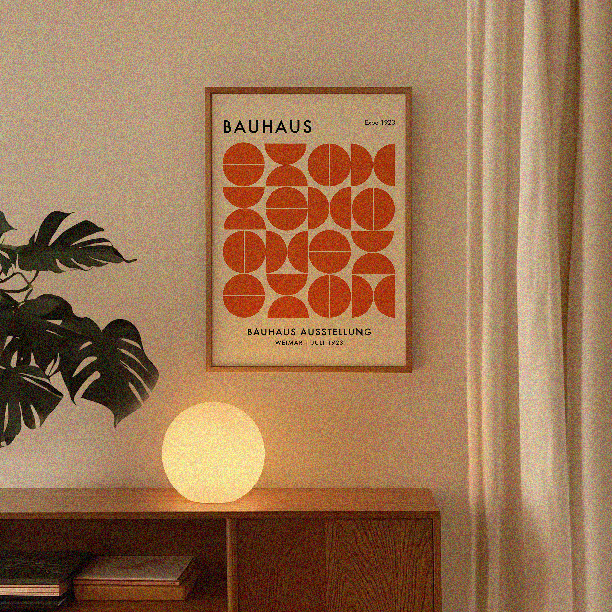 Orange Gradient Bauhaus Plakat