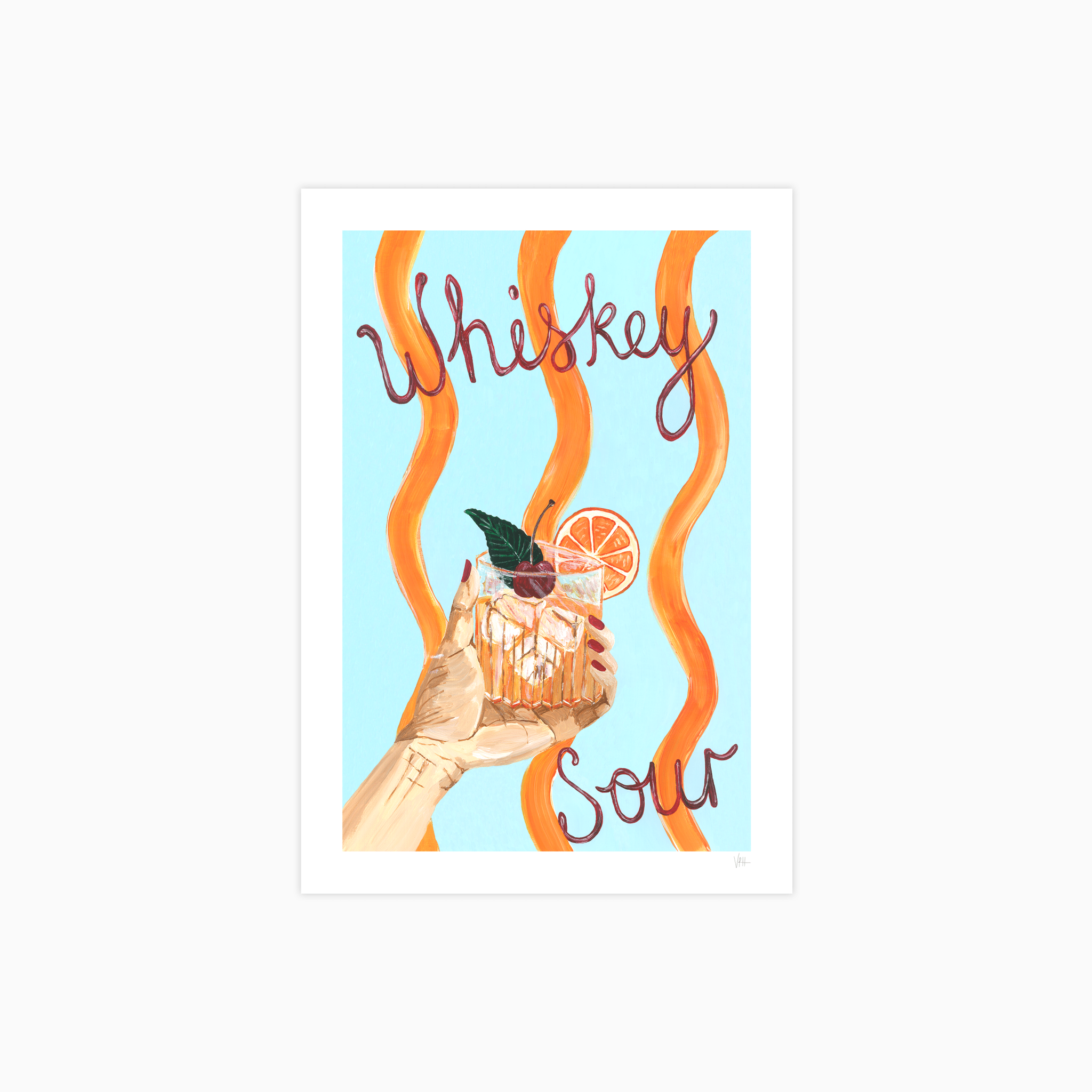 Whiskey Sour Cocktail Poster