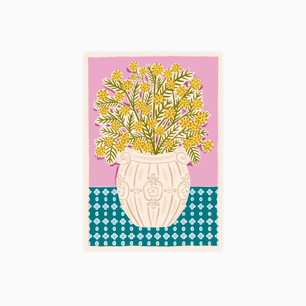 Mimosa Happiness - Dusty Pink Poster