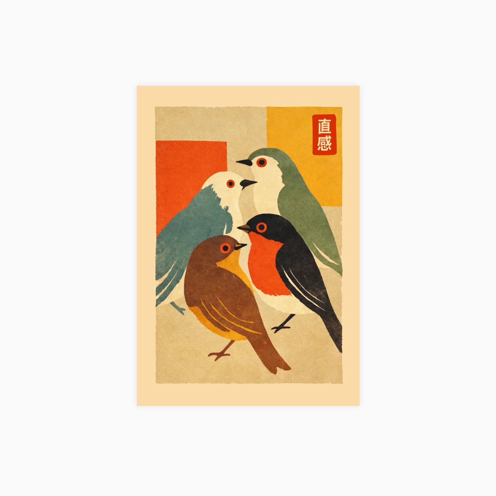 Japanese Birds Poster