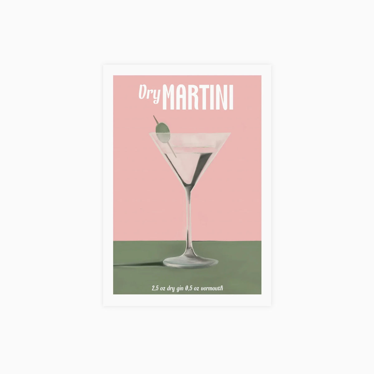 Dry Martini Cocktail Poster