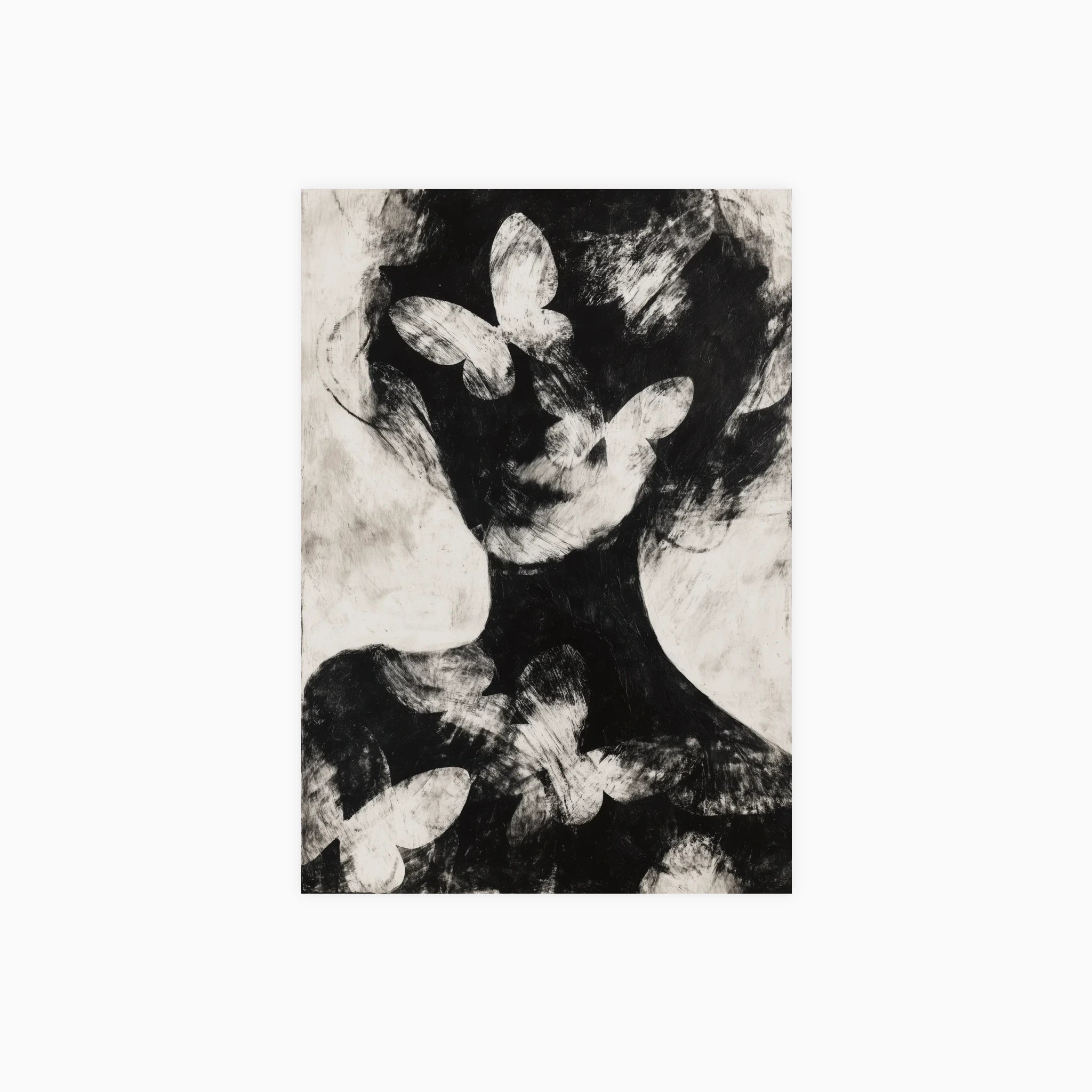 Butterfly Portrait Silhouette I Poster