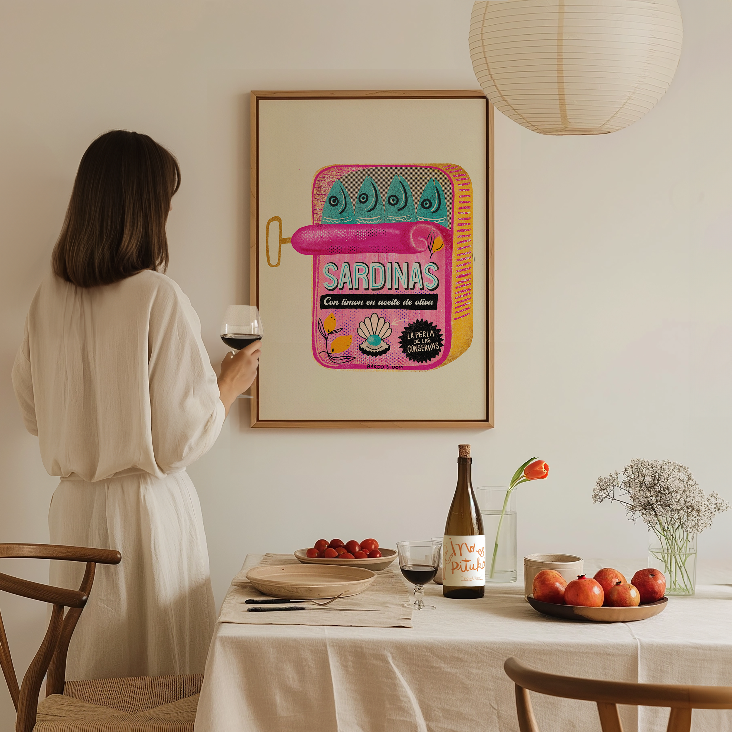 Sardines – Retro Fish Can Plakat
