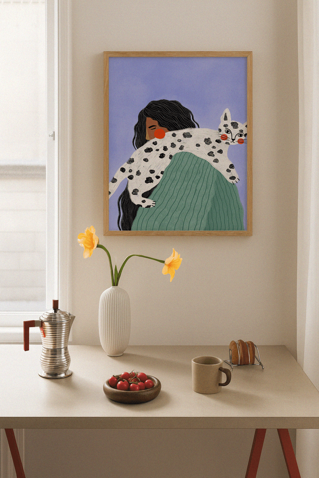 The Woman with the Cat Poster