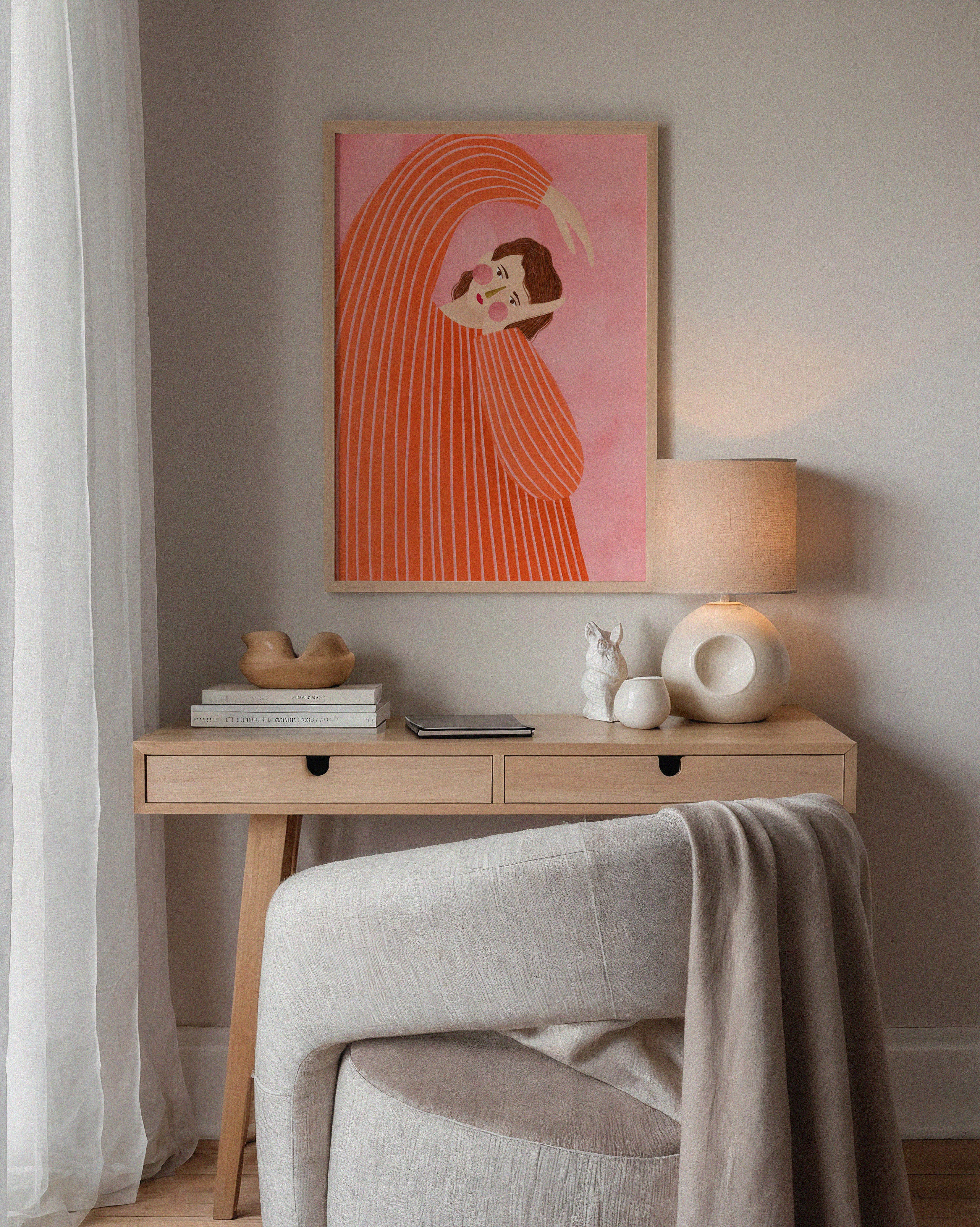 The Woman with the Orange Dress Plakat