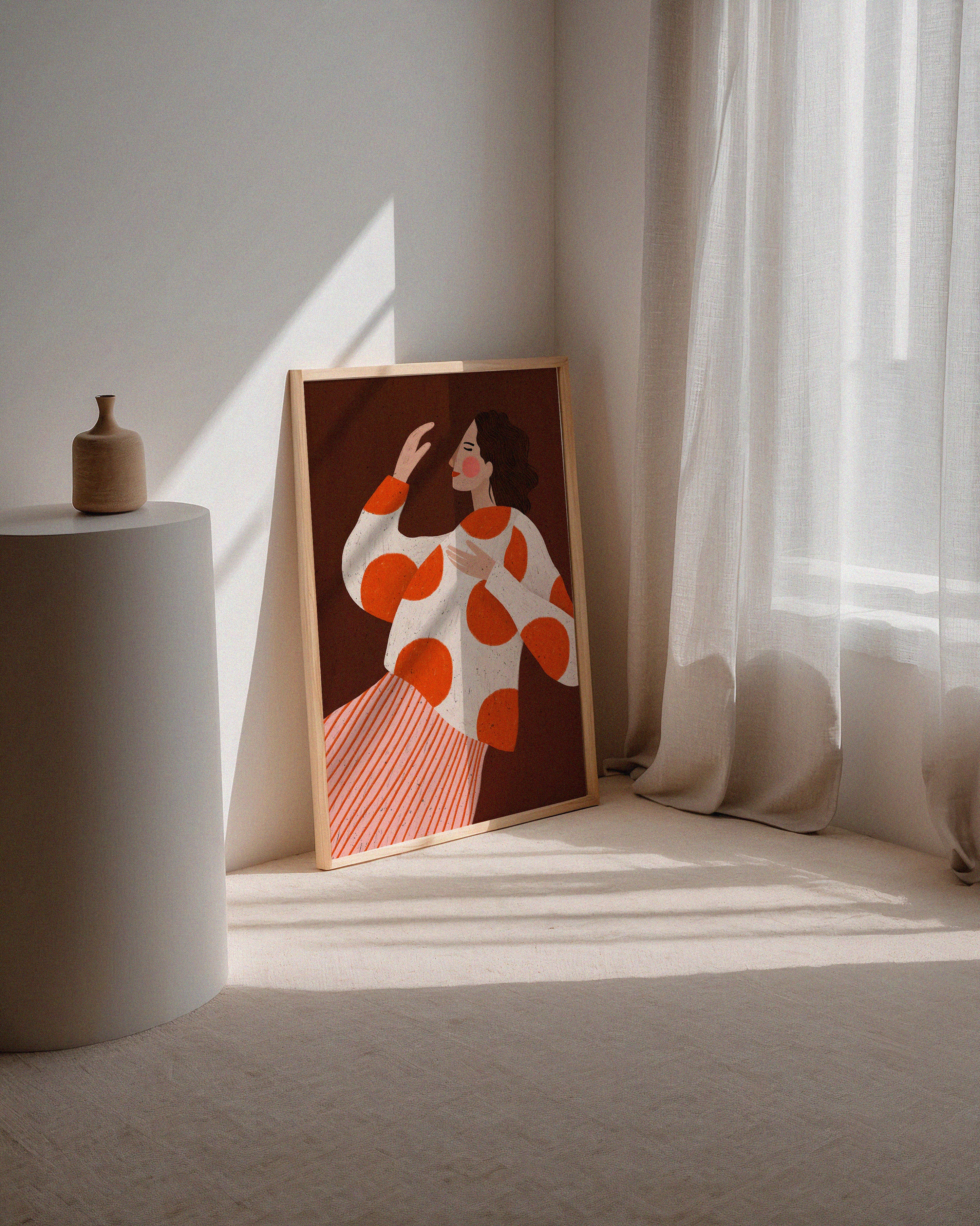 The Woman with the Dots Brown Plakat