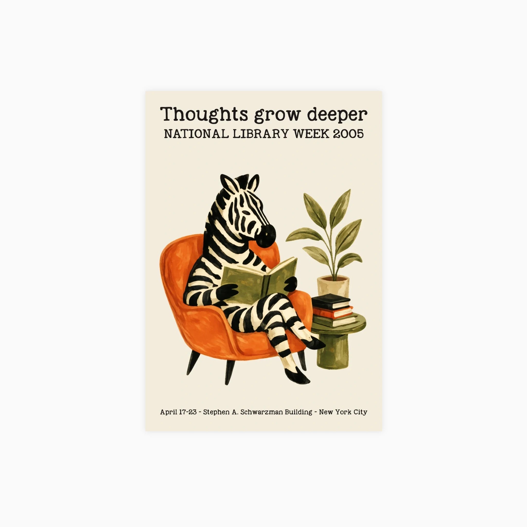 2005 Reading Zebra Poster