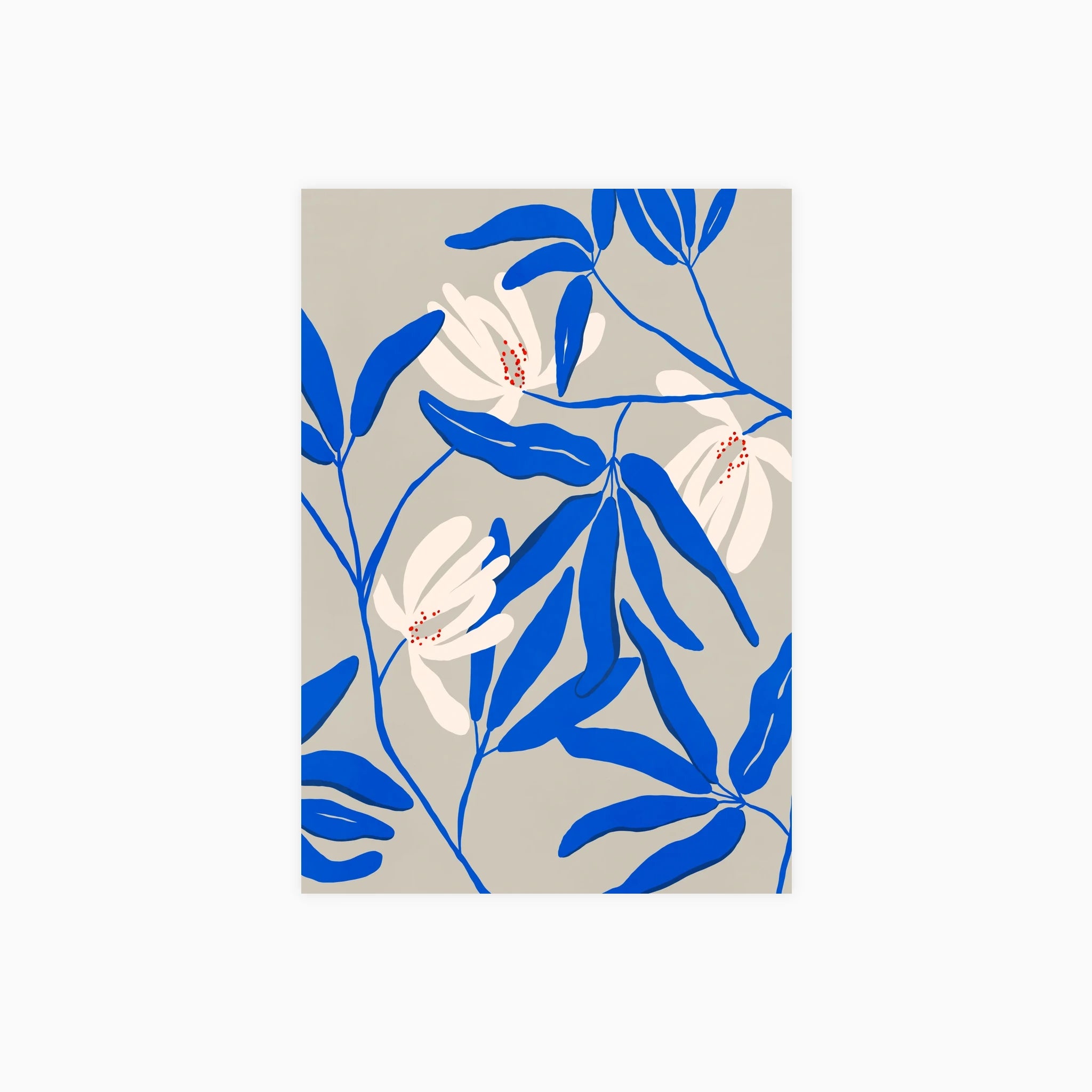 Bleu Et Blanc Poster
