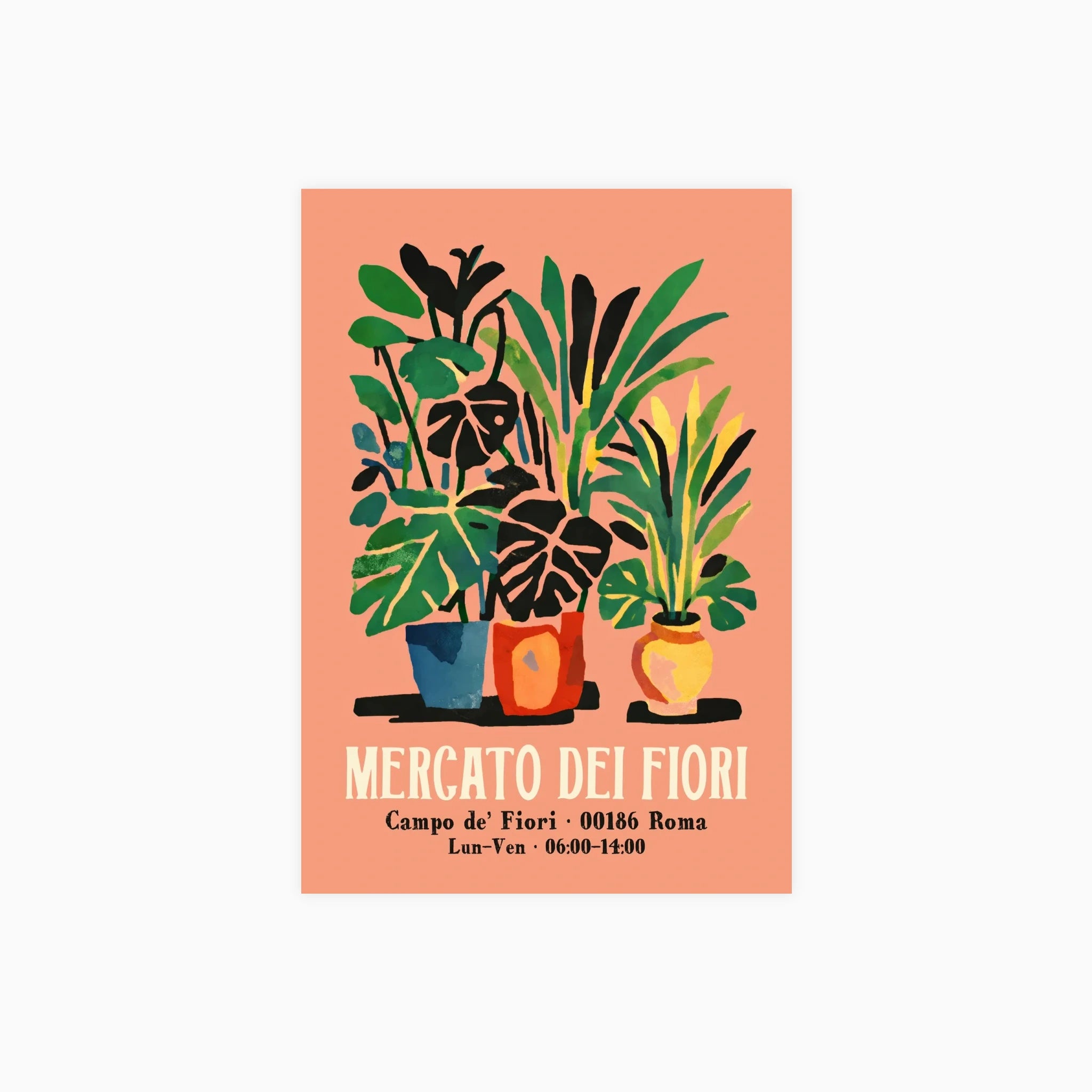 Colorful Plant Market Poster