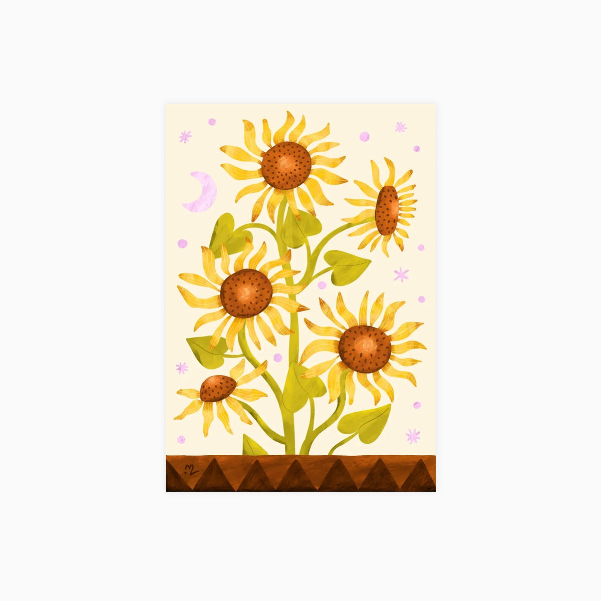 Sunflowers And Moonlight Magic Poster