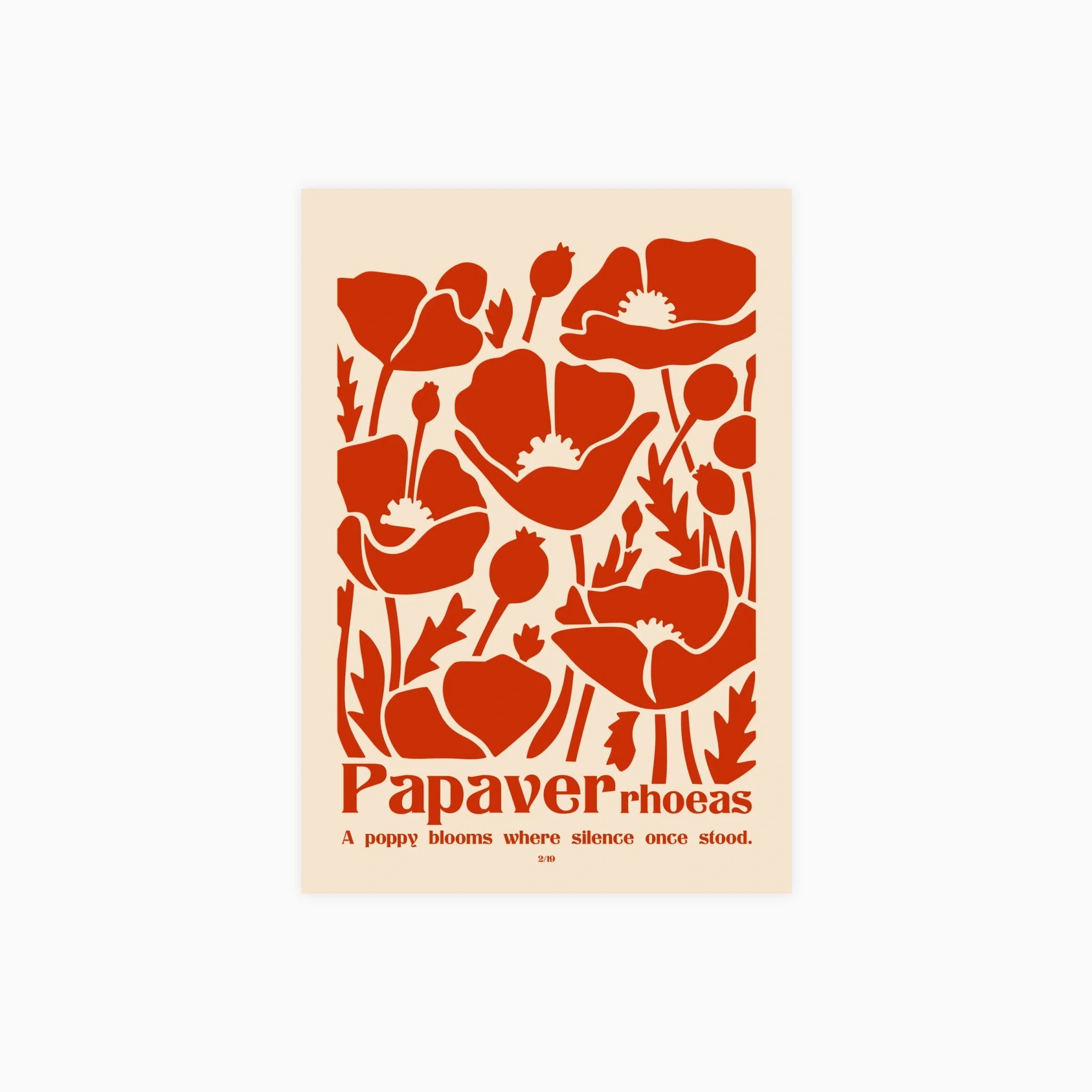 Vintage Poppy Botanical Poster