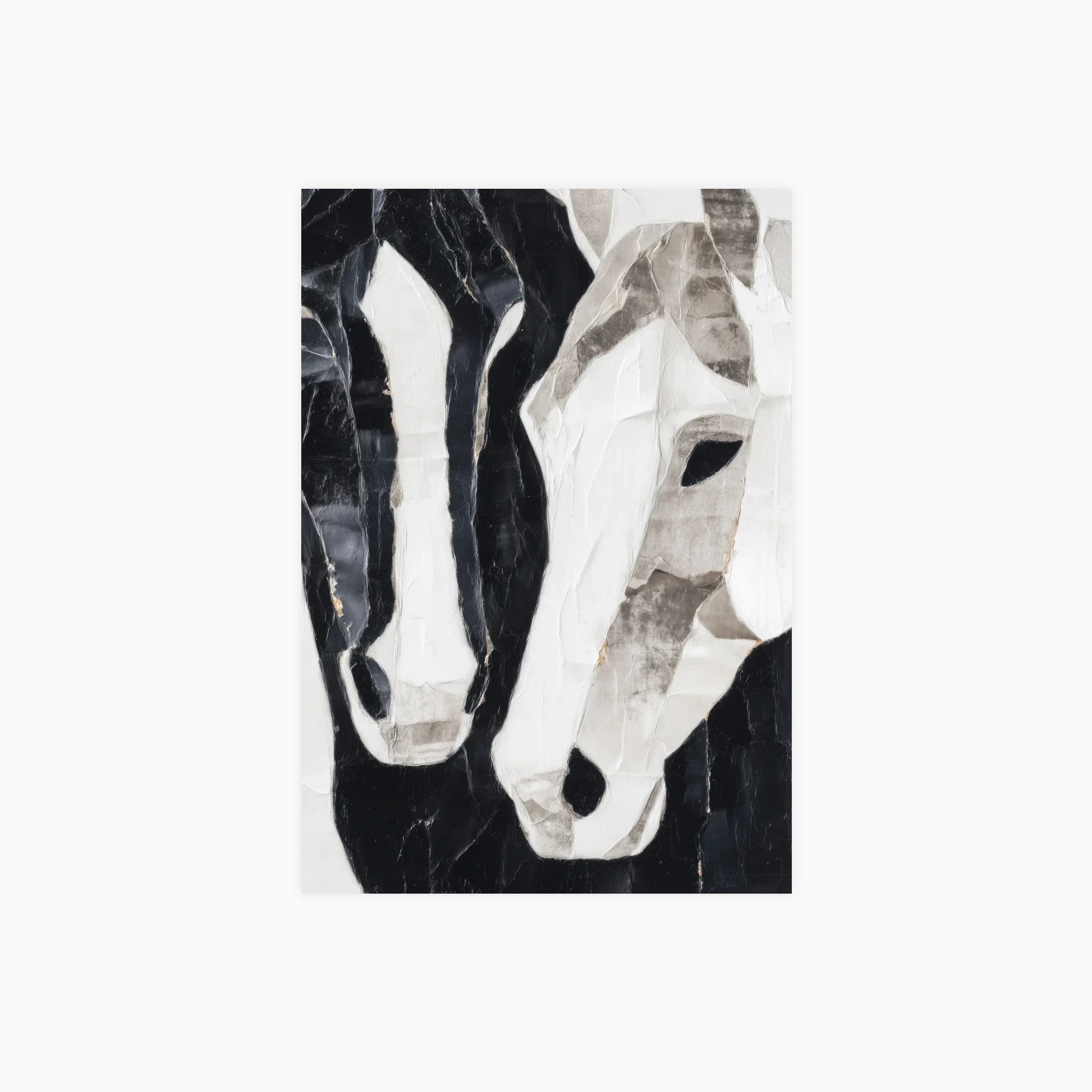 Marbled Horse Pair Poster