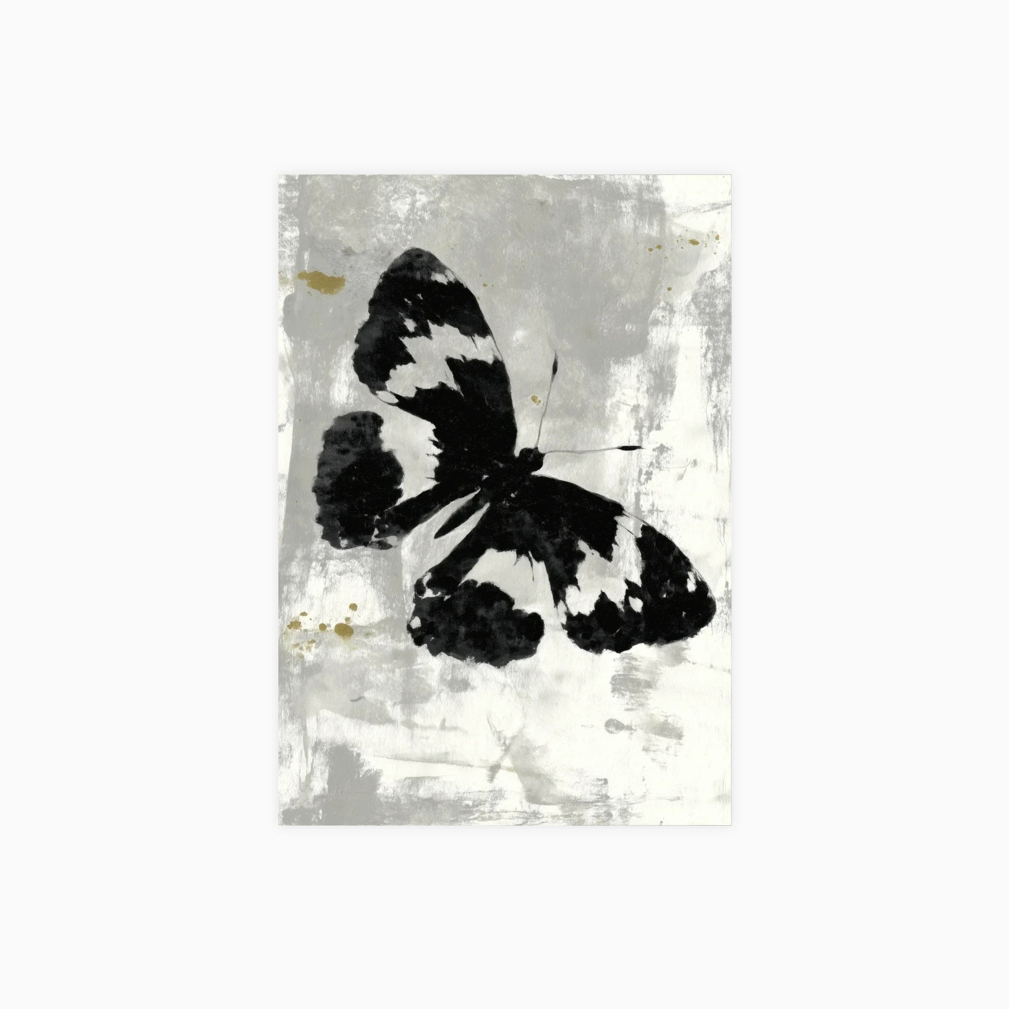 Minimalist Butterfly with Ink-Wash Texture Poster