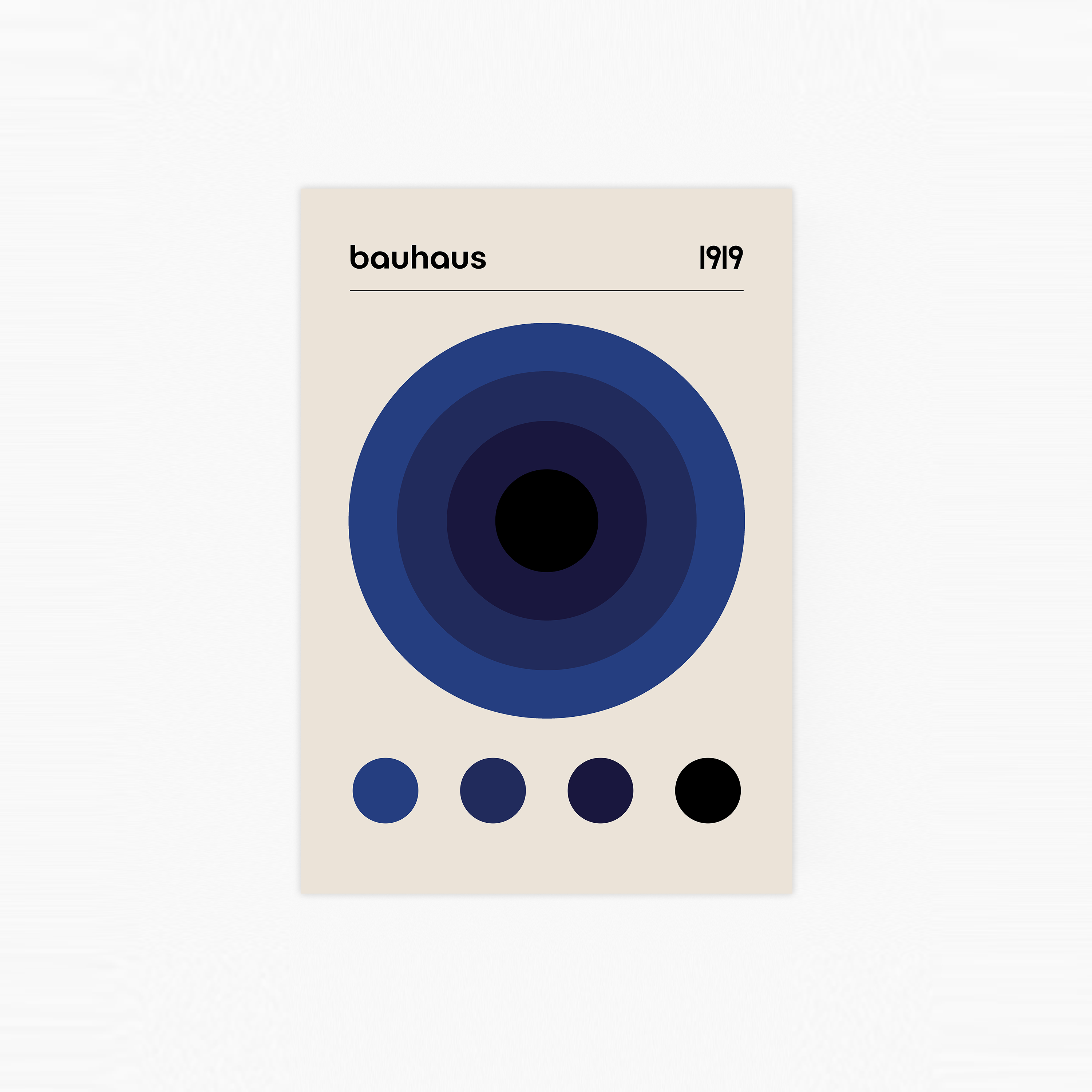 Bauhaus Blue Plakat 