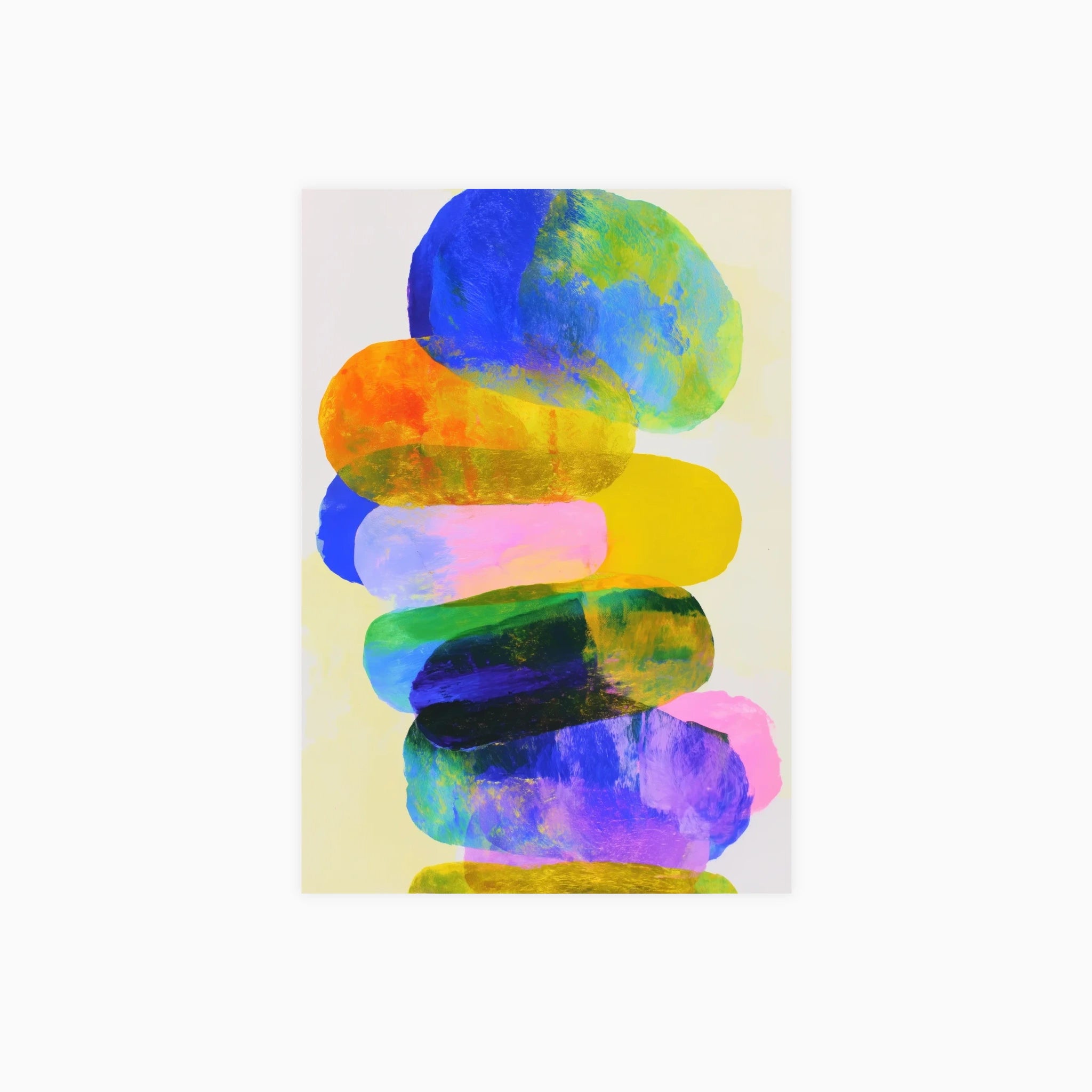 Stacked Color Stones Poster