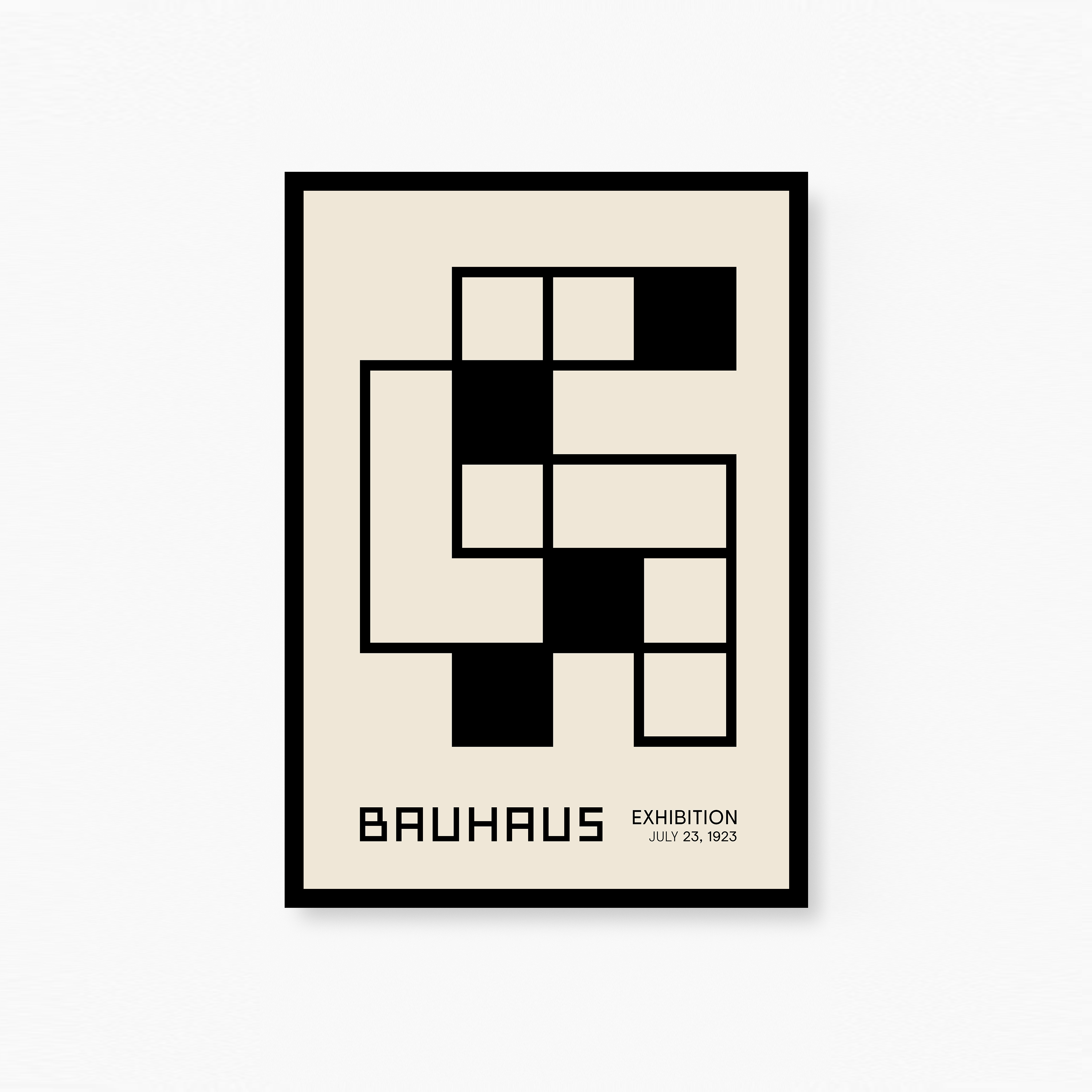 Bauhaus Blanco y Negro No3 Póster 