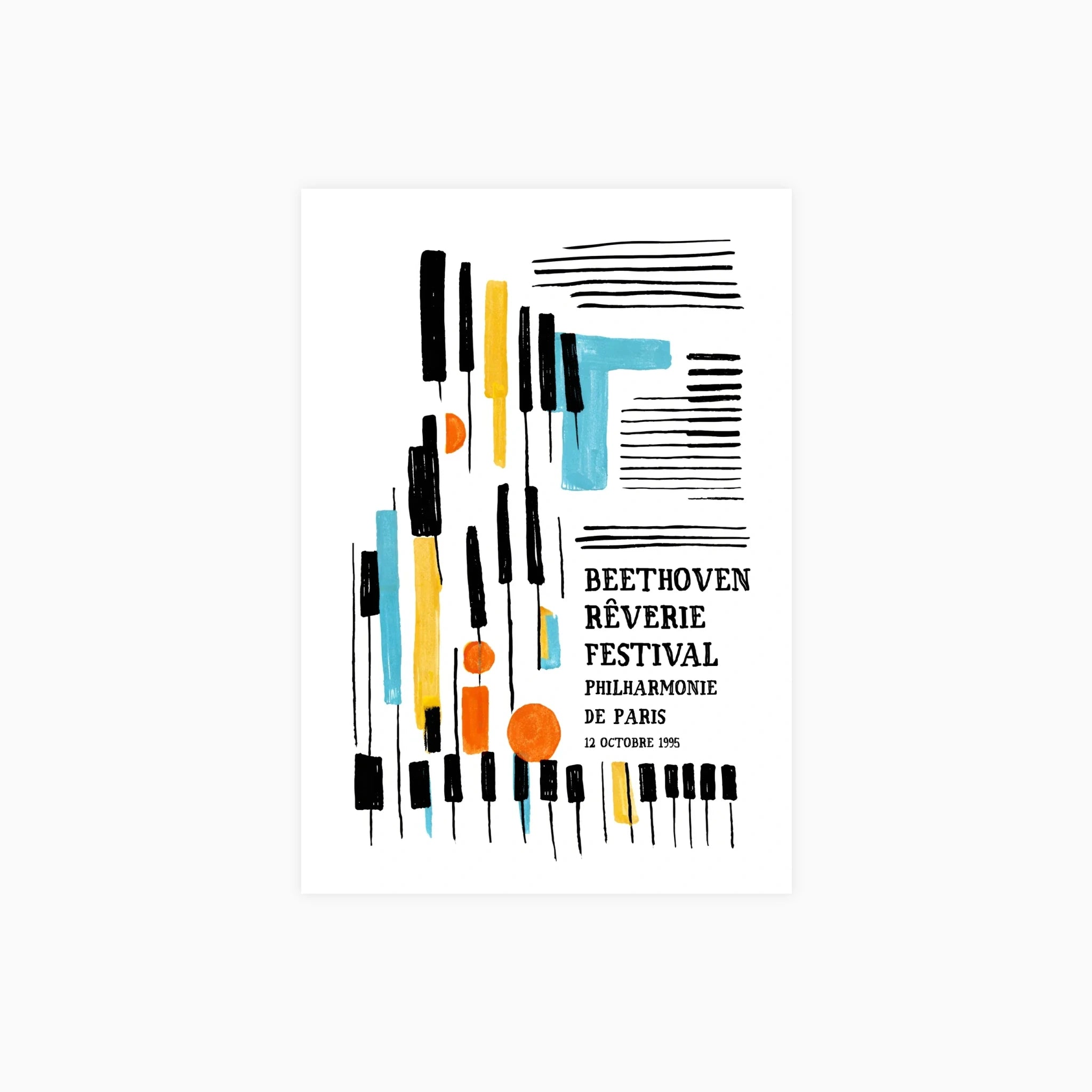 Beethoven Abstract Poster