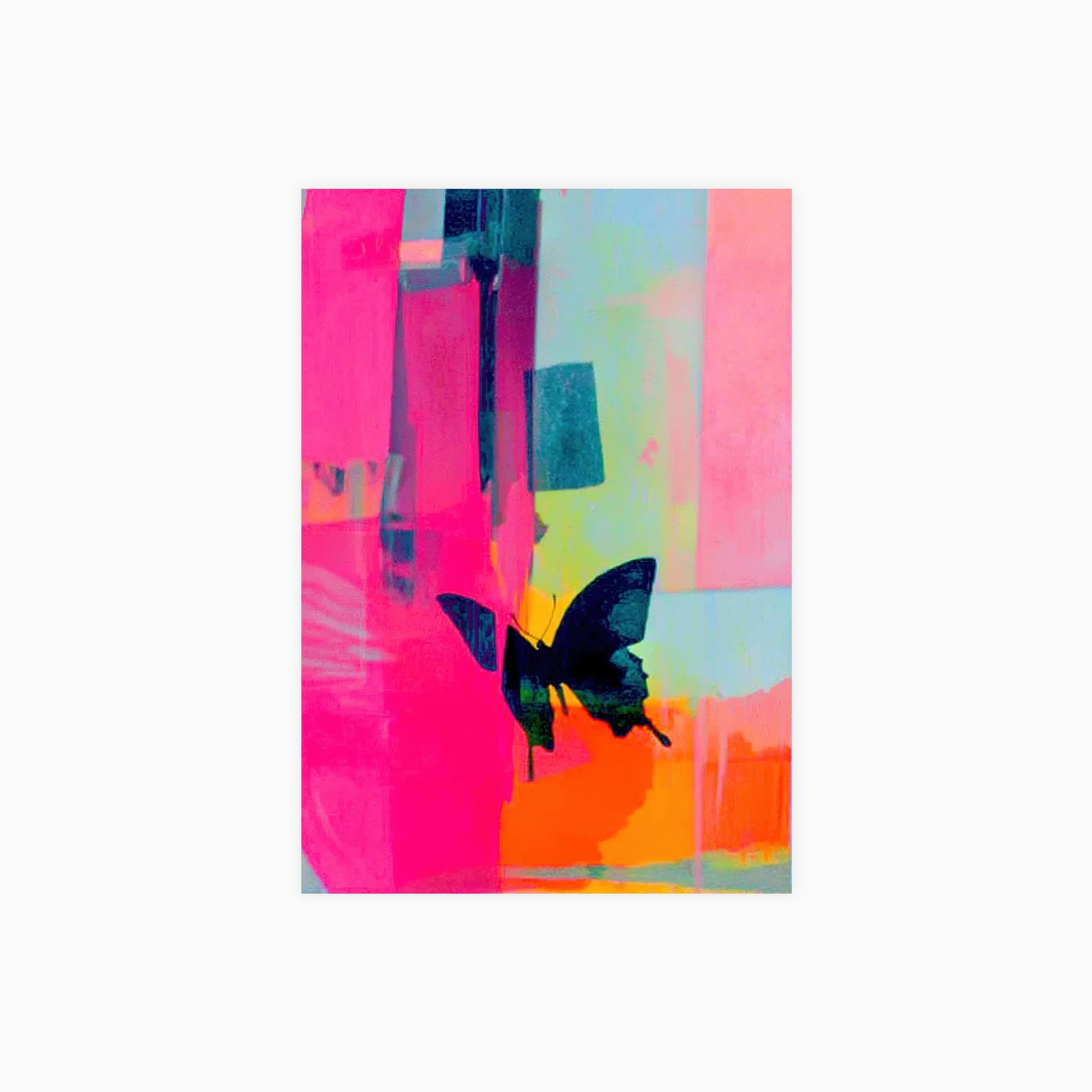 Dark Butterfly Silhouette Poster