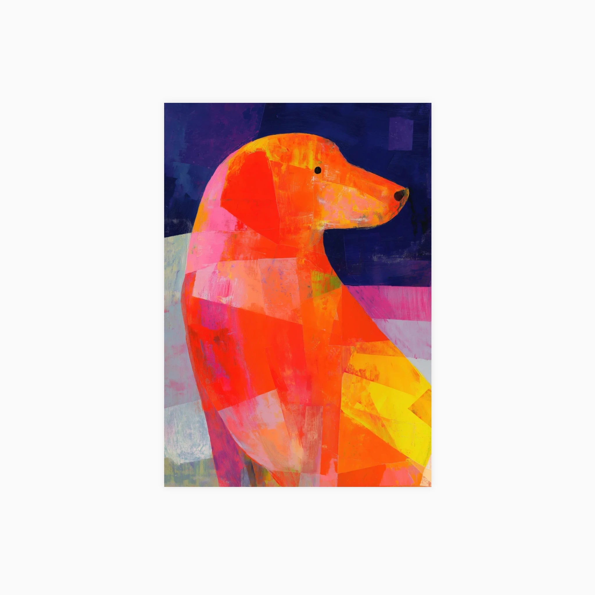 Orange Dog in Profile Poster