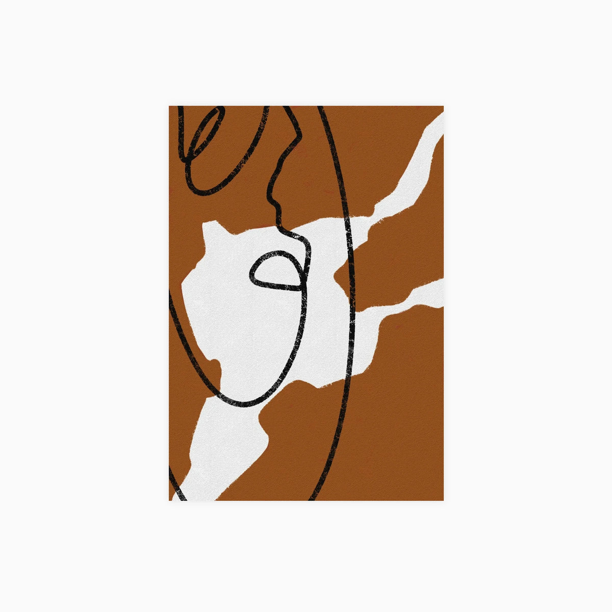 Abstract Brown and Black Lines Poster