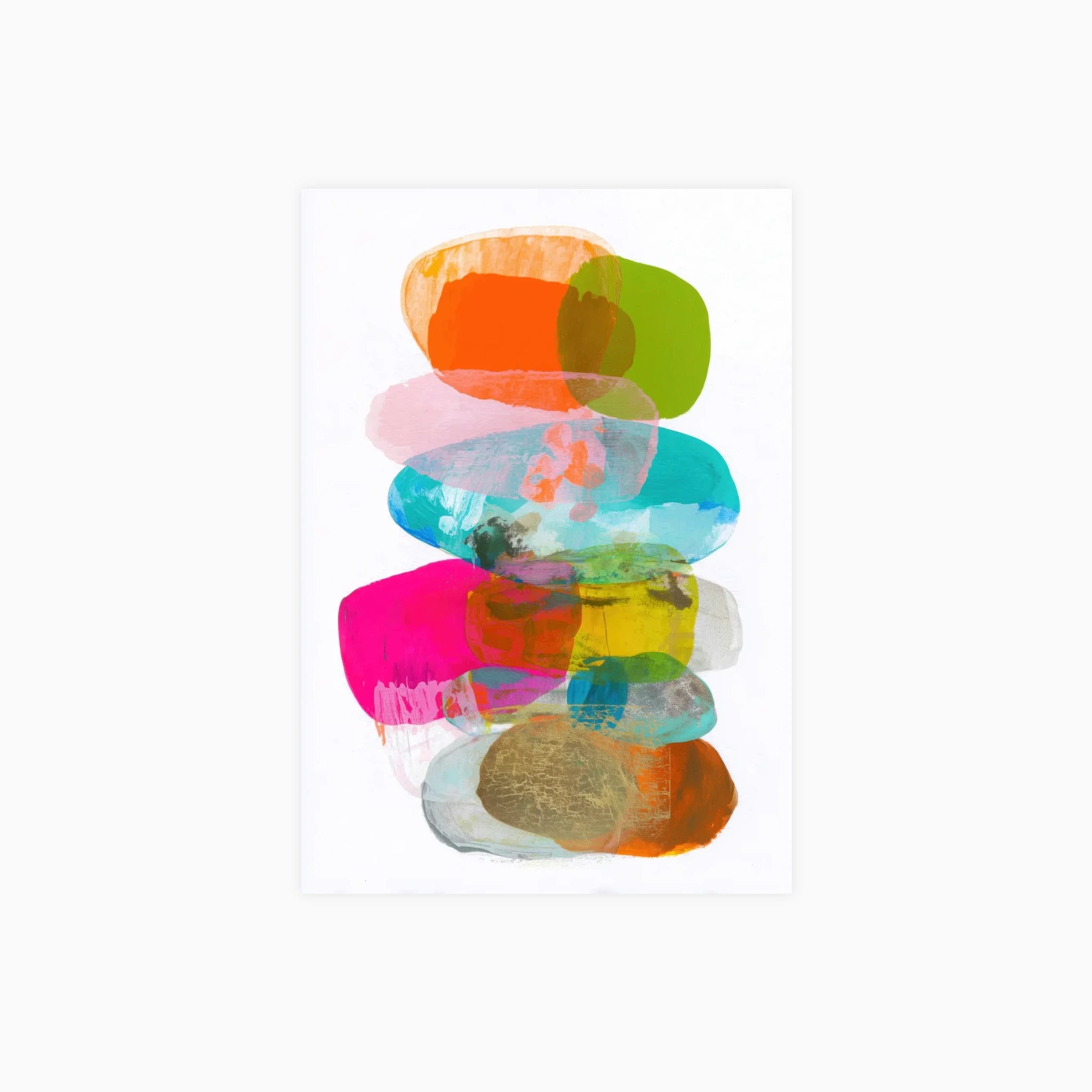 Mid Century Pebble Stack Poster