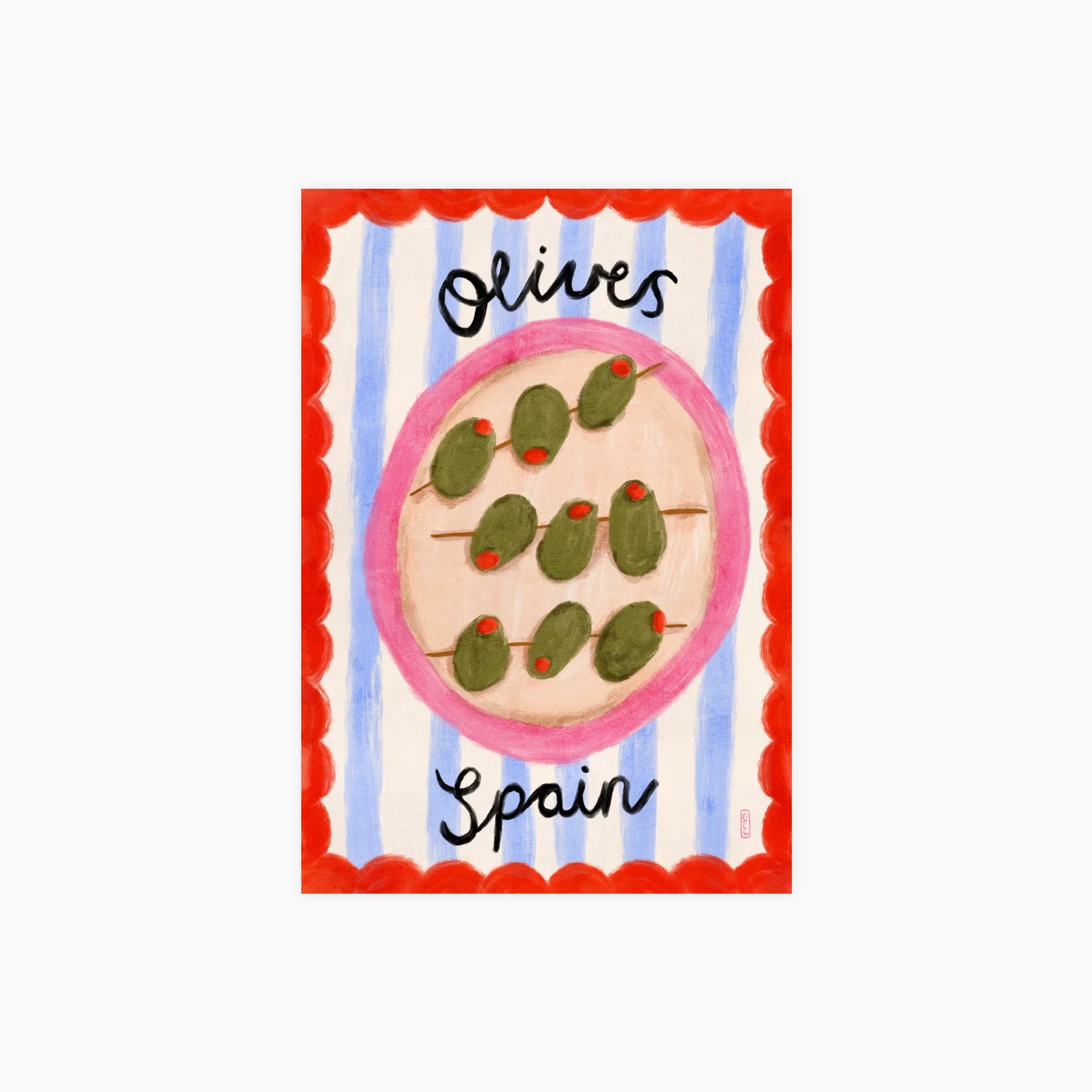 A Plate of Olives From Spain Poster