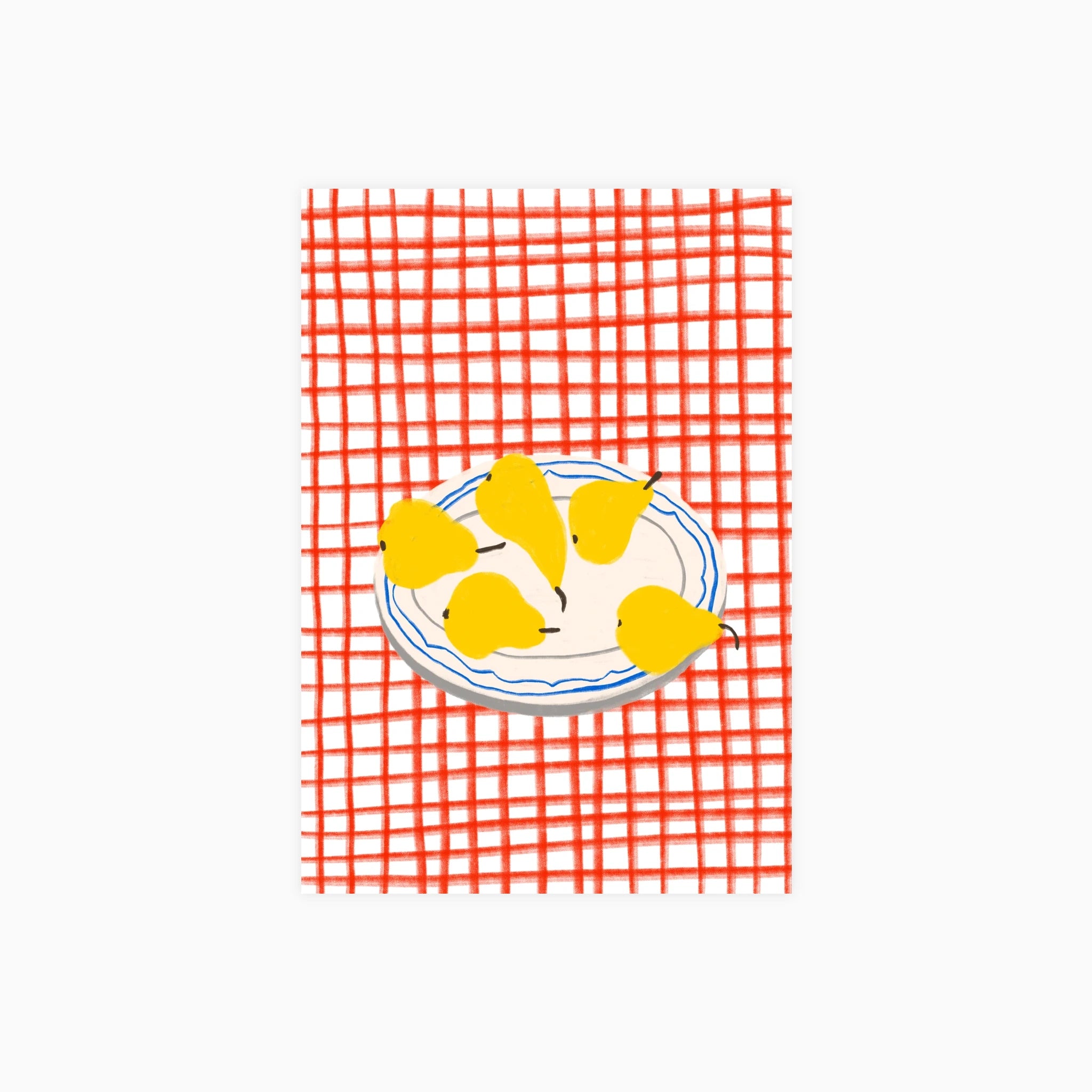 Pears On Plate Poster