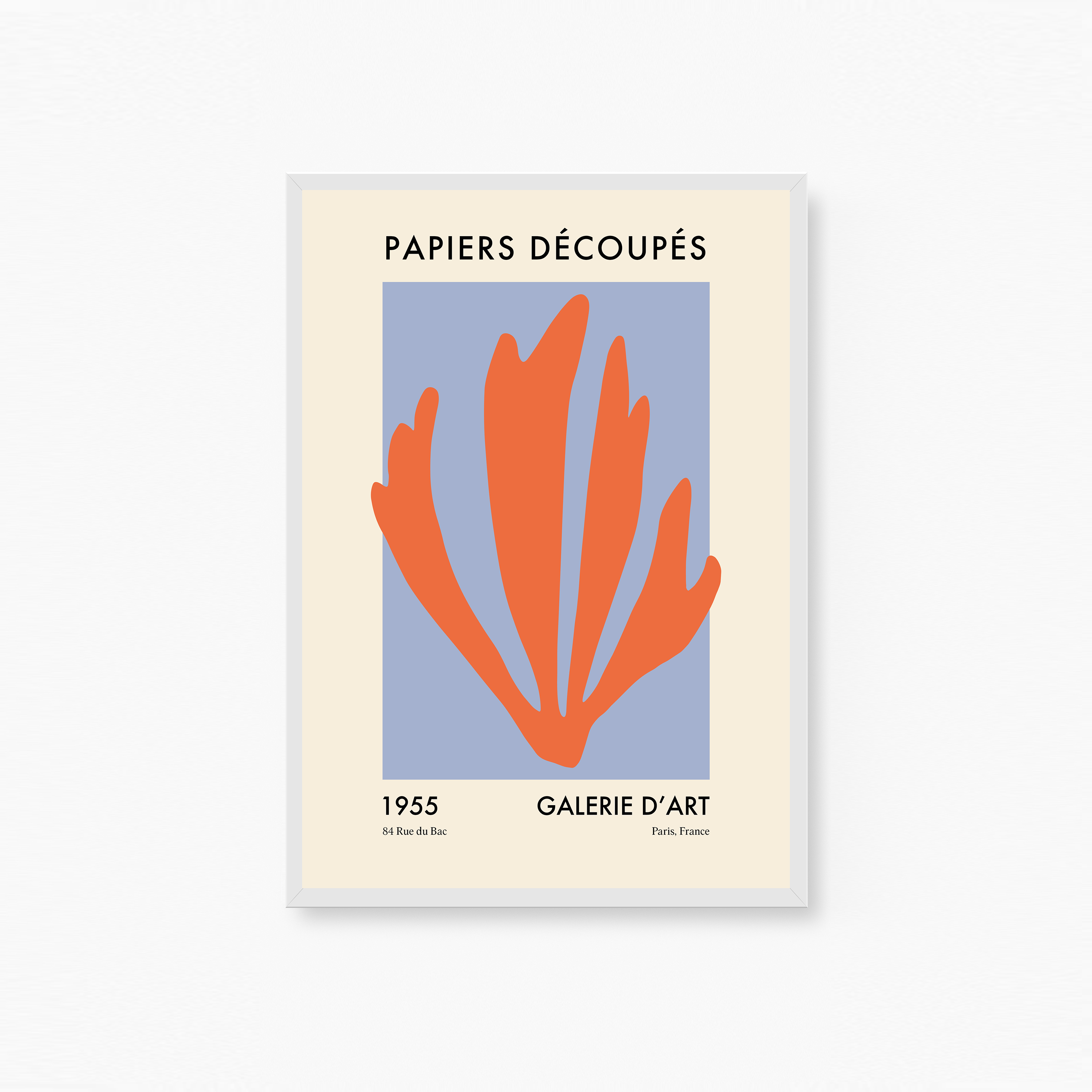 Papiers Découpés Orange Poster