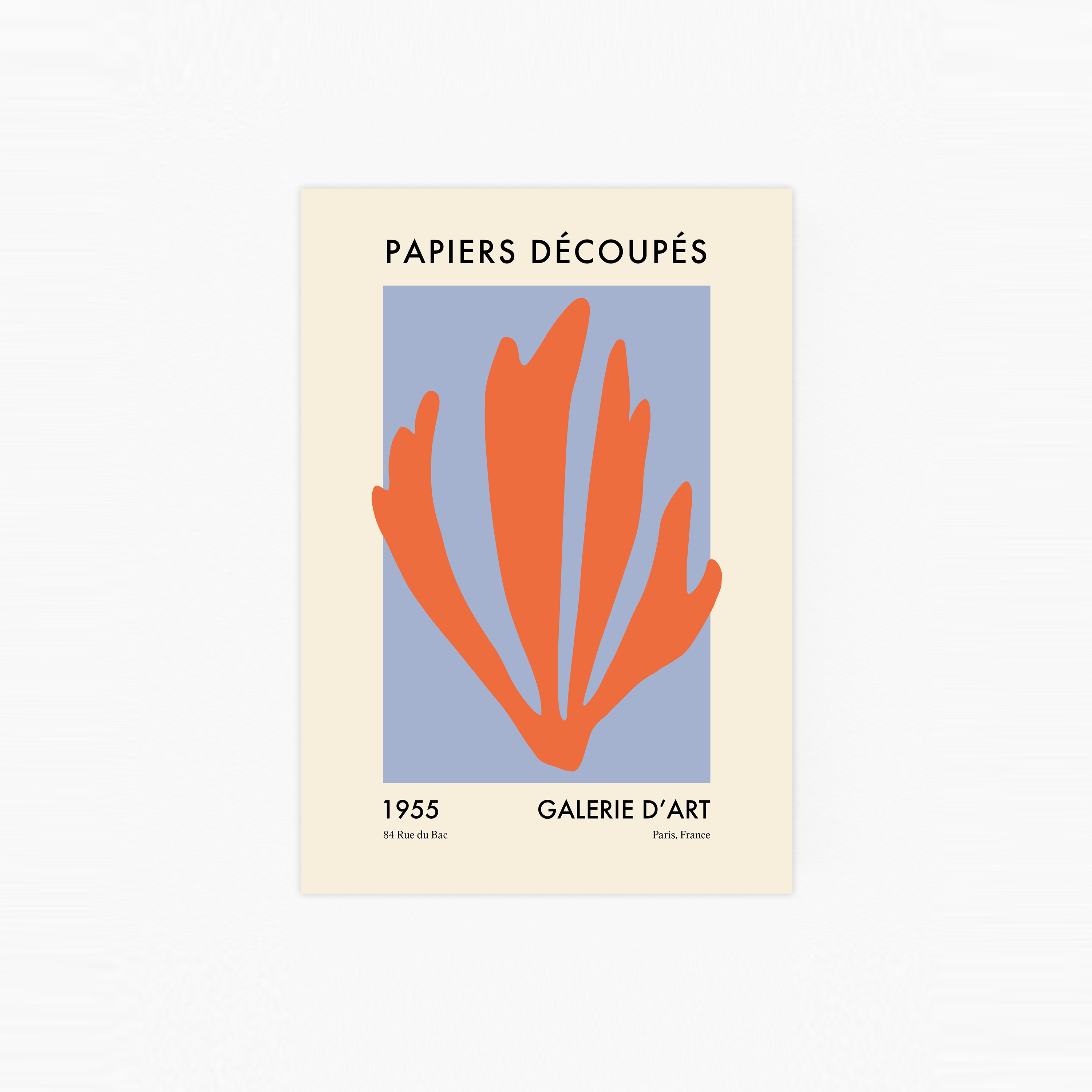 Papiers Découpés Orange Plakat